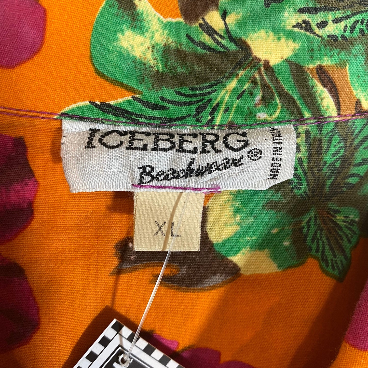 Iceberg beachwear orange aloha shirt Shere Khan book of the jungle mint condition