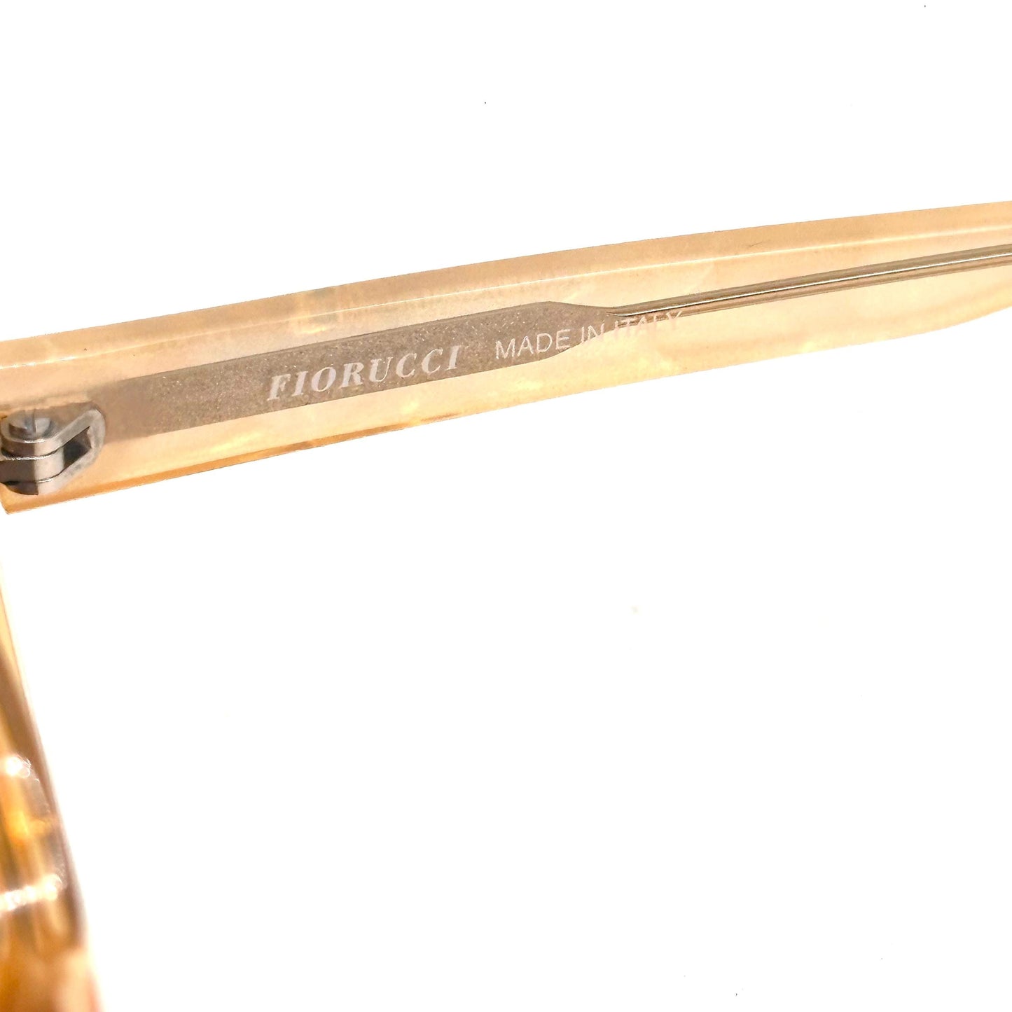 Fiorucci 407 mother of pearl clear yellow pink cyaan sunglasses Made in Italy 90s