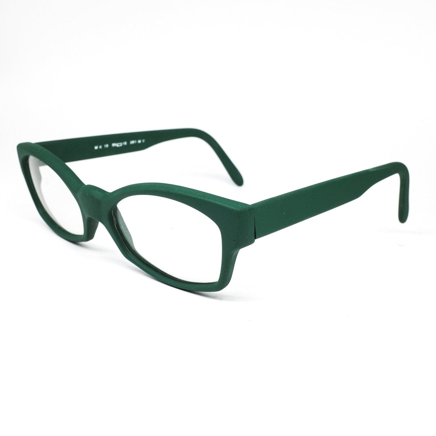 Michel Klein for Lempereur MK19 matt green cateye eyeglasses frames, NOS 1980s Made in France
