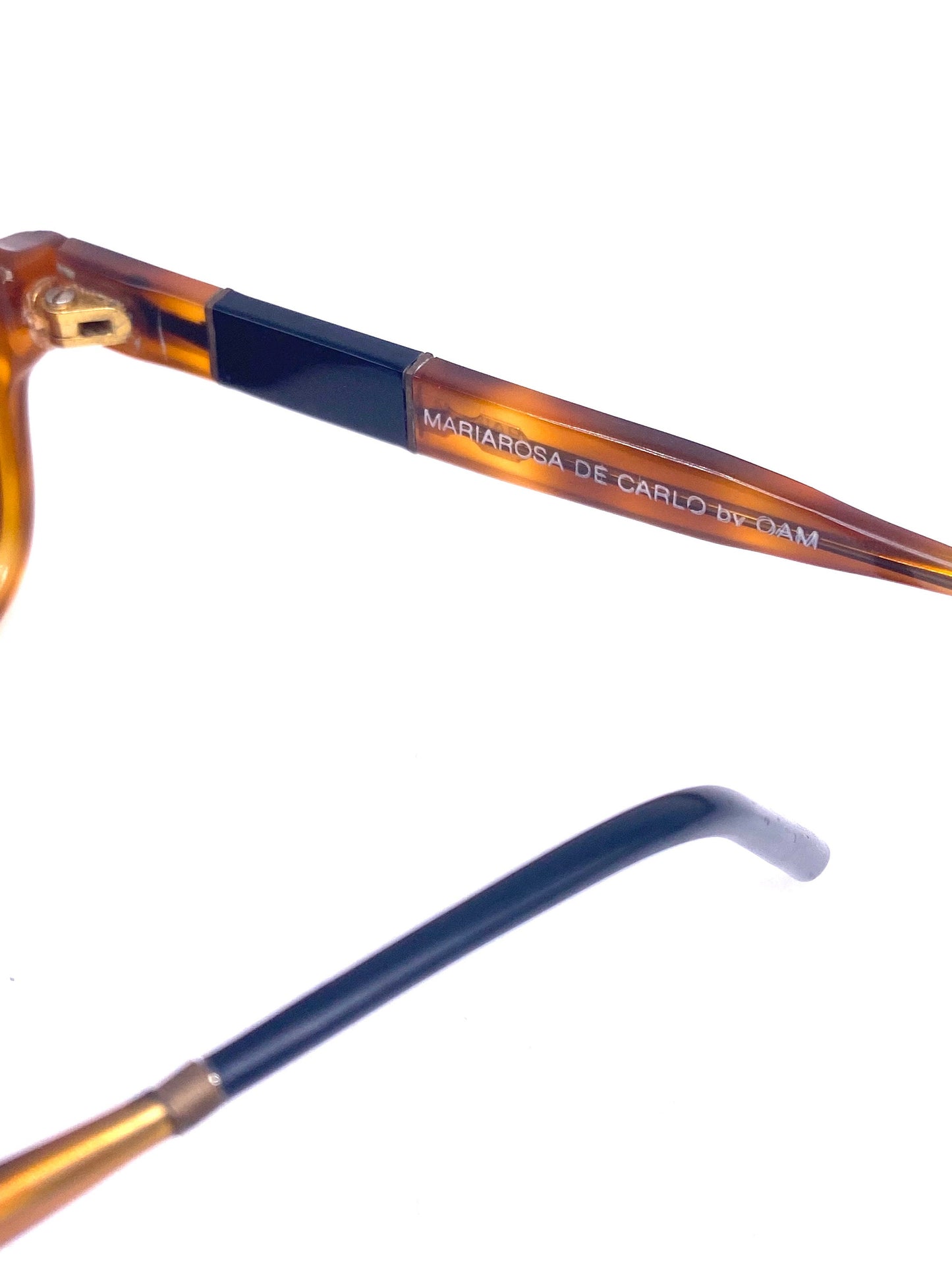 Maria Rosa De Carlo square dbl rim tortoise gold sunglasses hand made in Italy