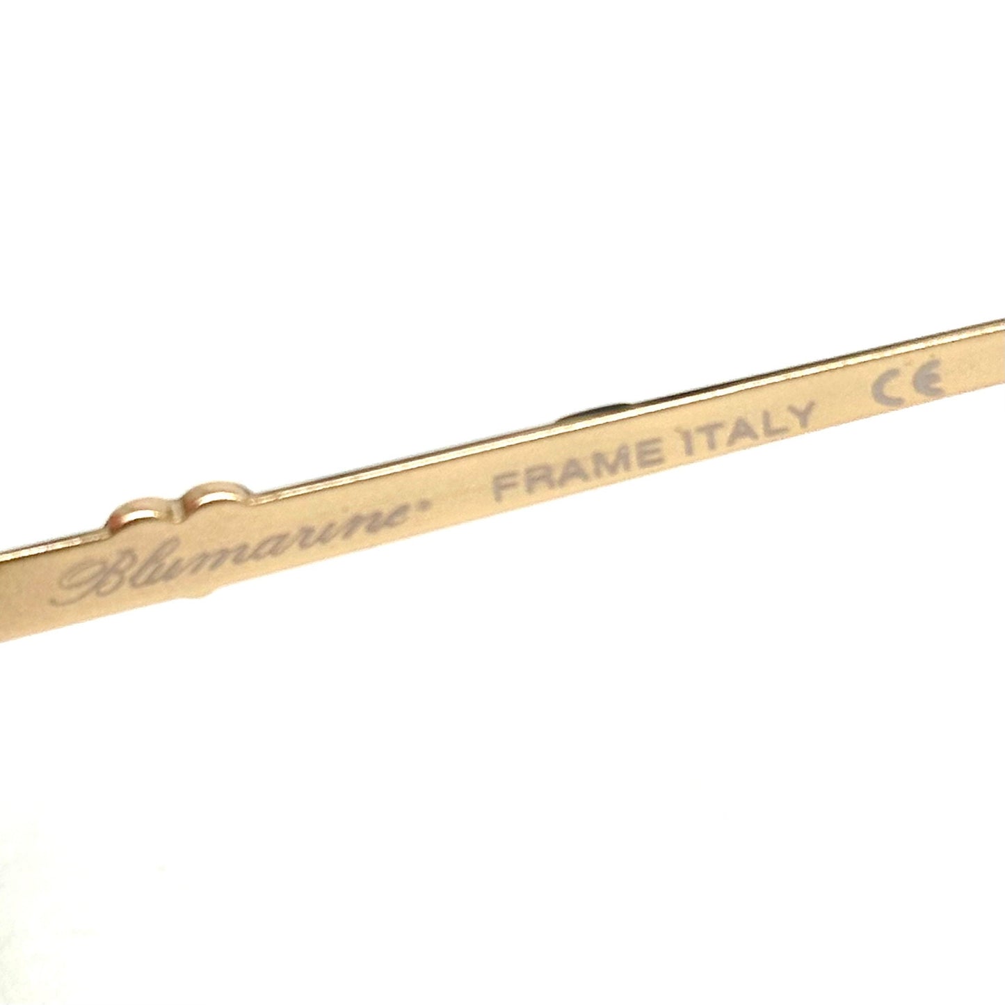 Bluemarine 591 cute oval metal sunglasses with Cupid embossed details, NOS 90s Italy