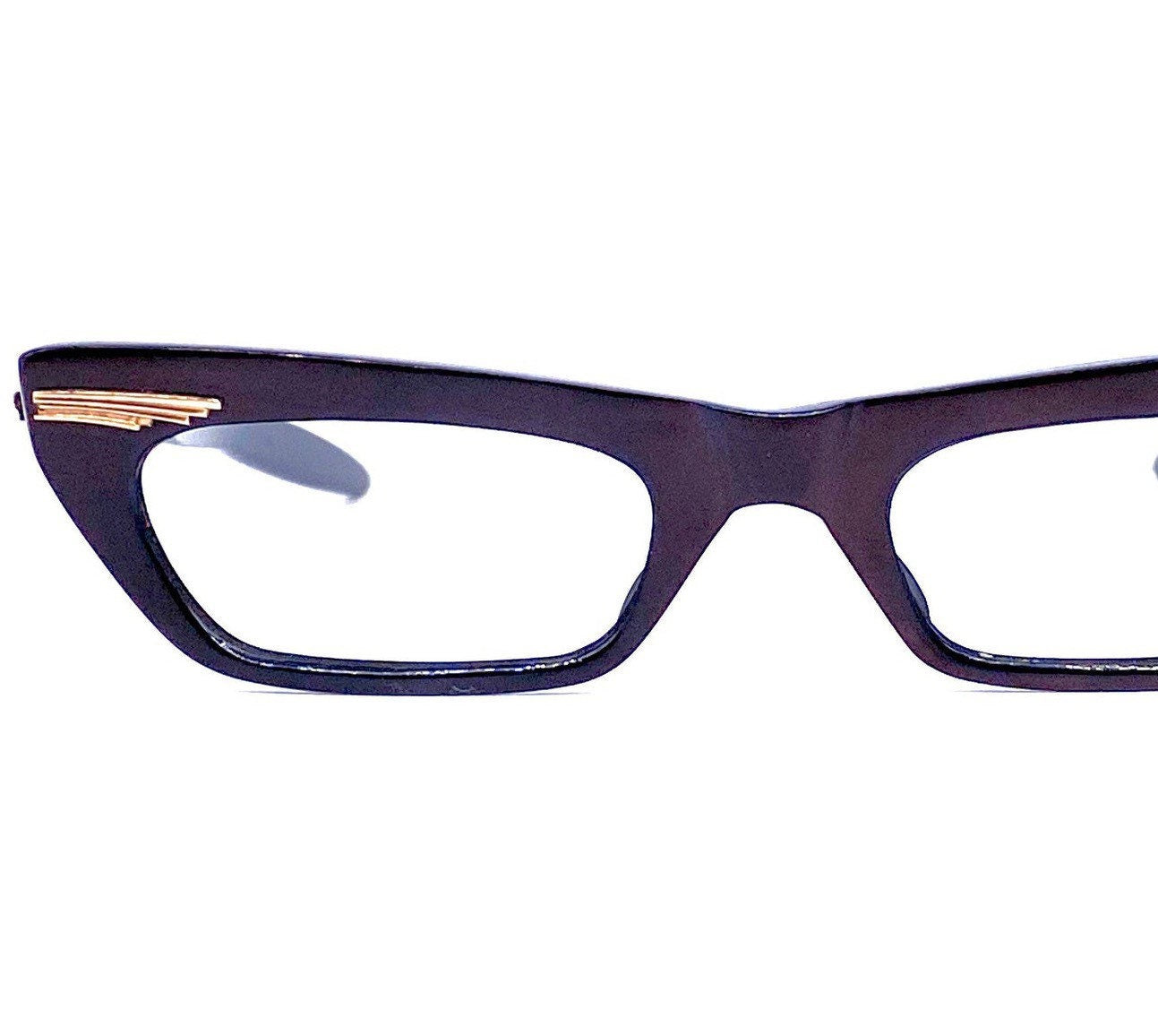 Euroglass 1950s spiky cateye eyeglasses frames, NOS handmade in France mint
