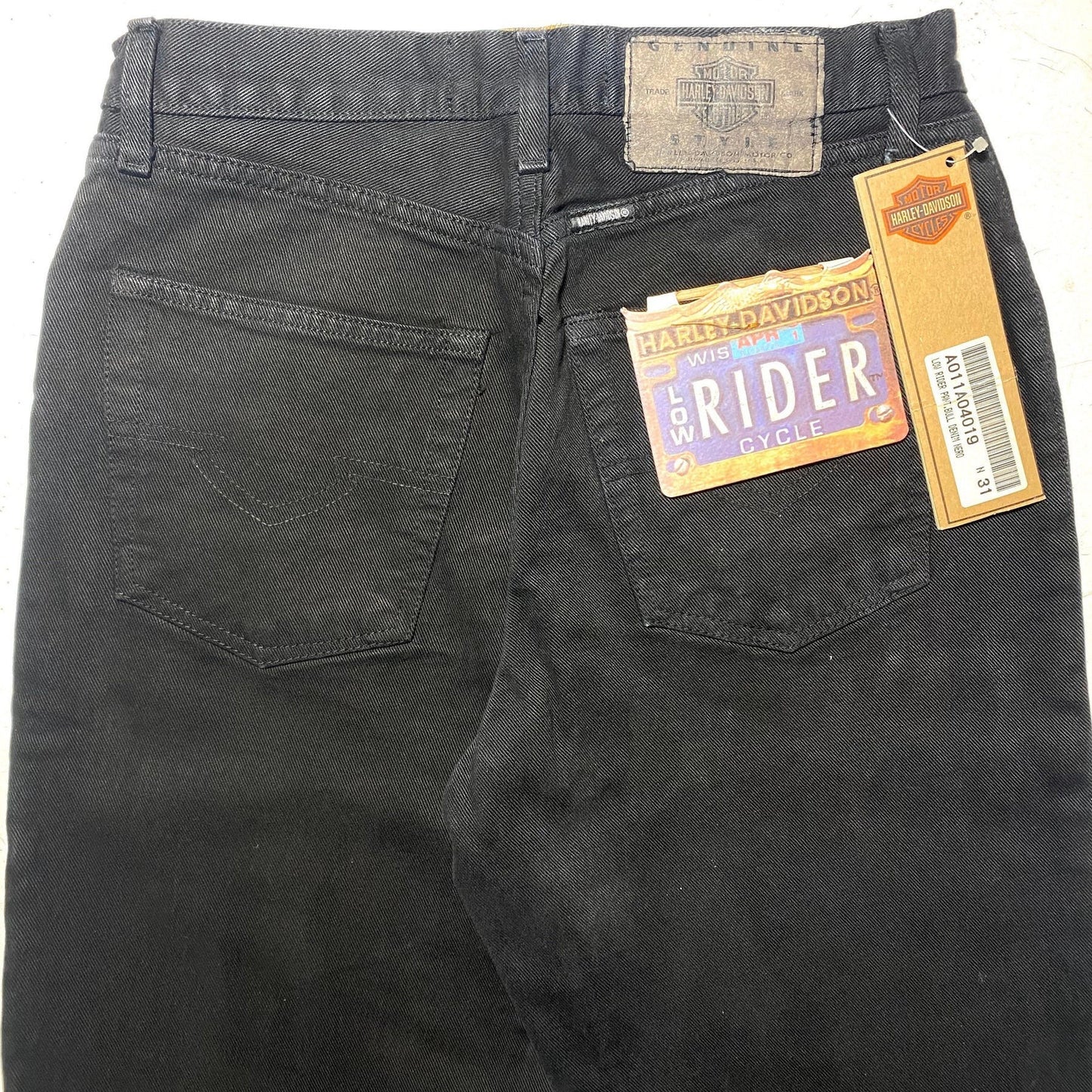 Harley Davidson Softail NOS 90s stone washed denim jeans, sz 28,29,30,31 BNWT