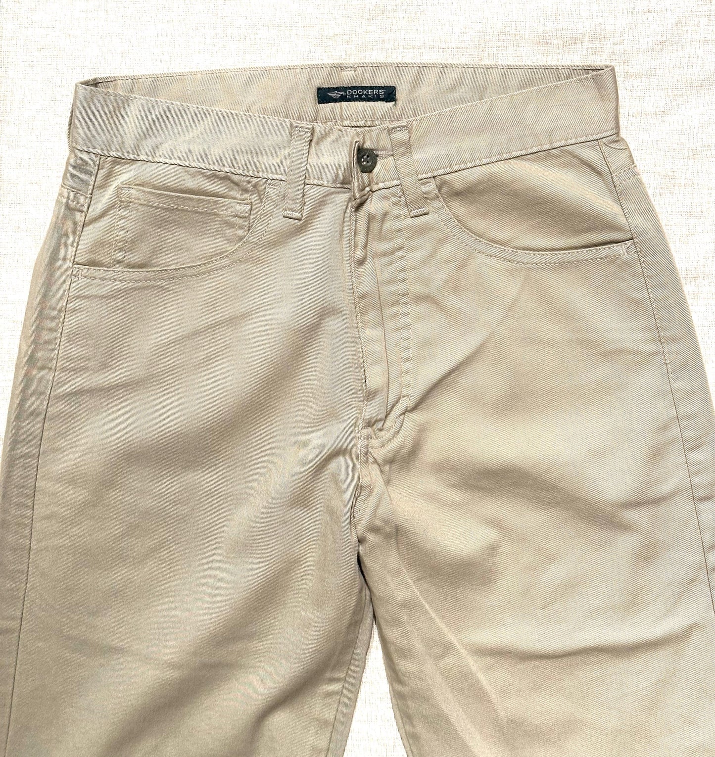 Dockers Khakis Chinos Vintage Trousers Navy/ Beige Cotton Lightweight Pants BNWT 90s