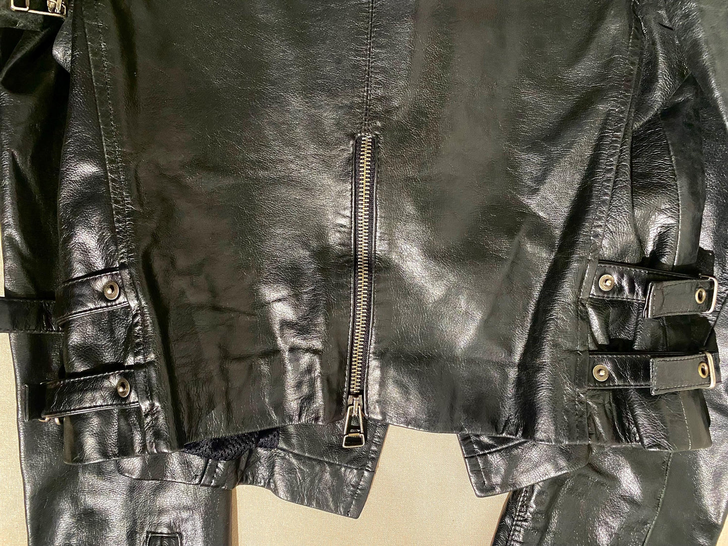 Pinko black chiodo-vest leather jacket 2 in 1 detachable sleeves, mint sz M- 42
