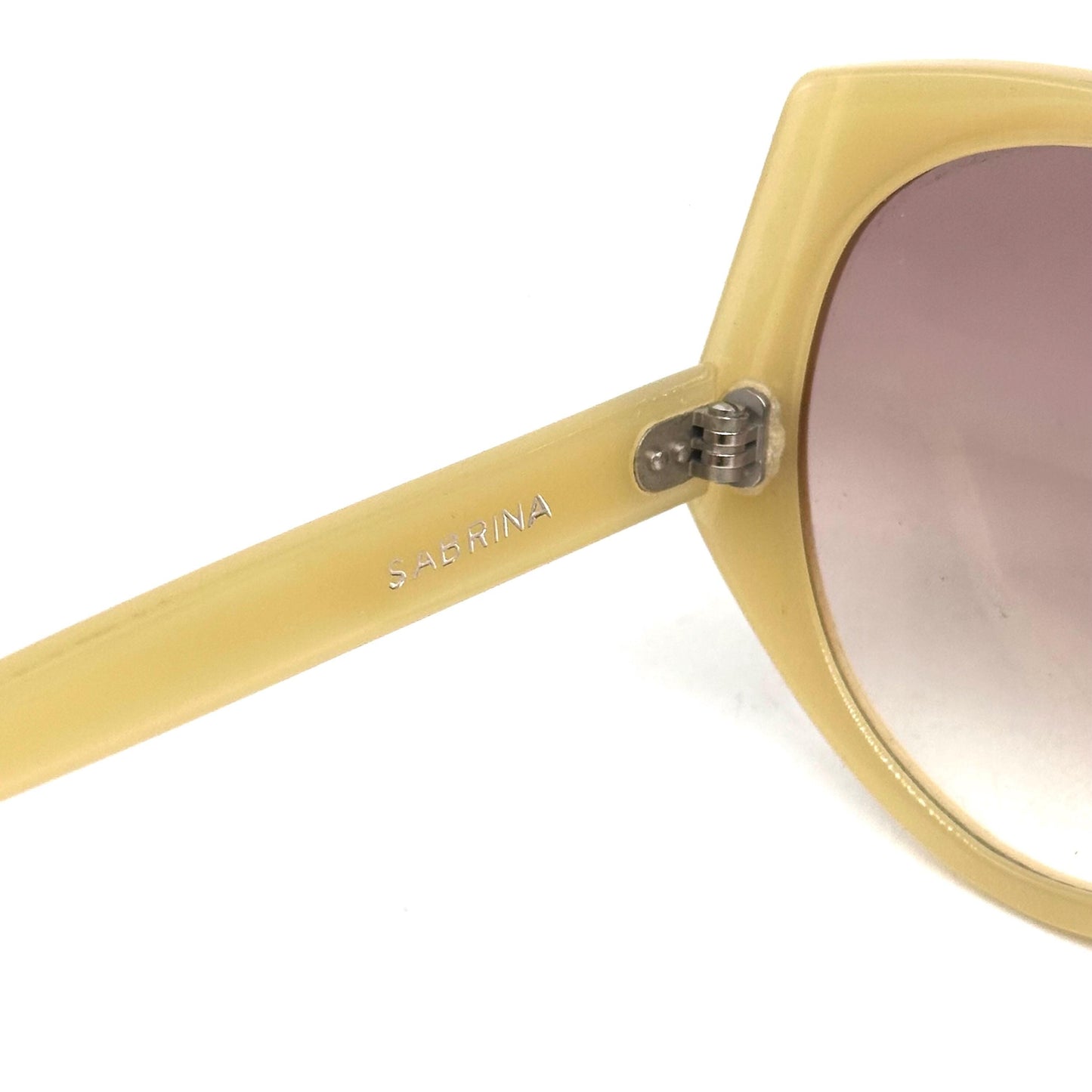 Sirtori Sabrina Handmade White Cream Vintage Sunglasses 1980s