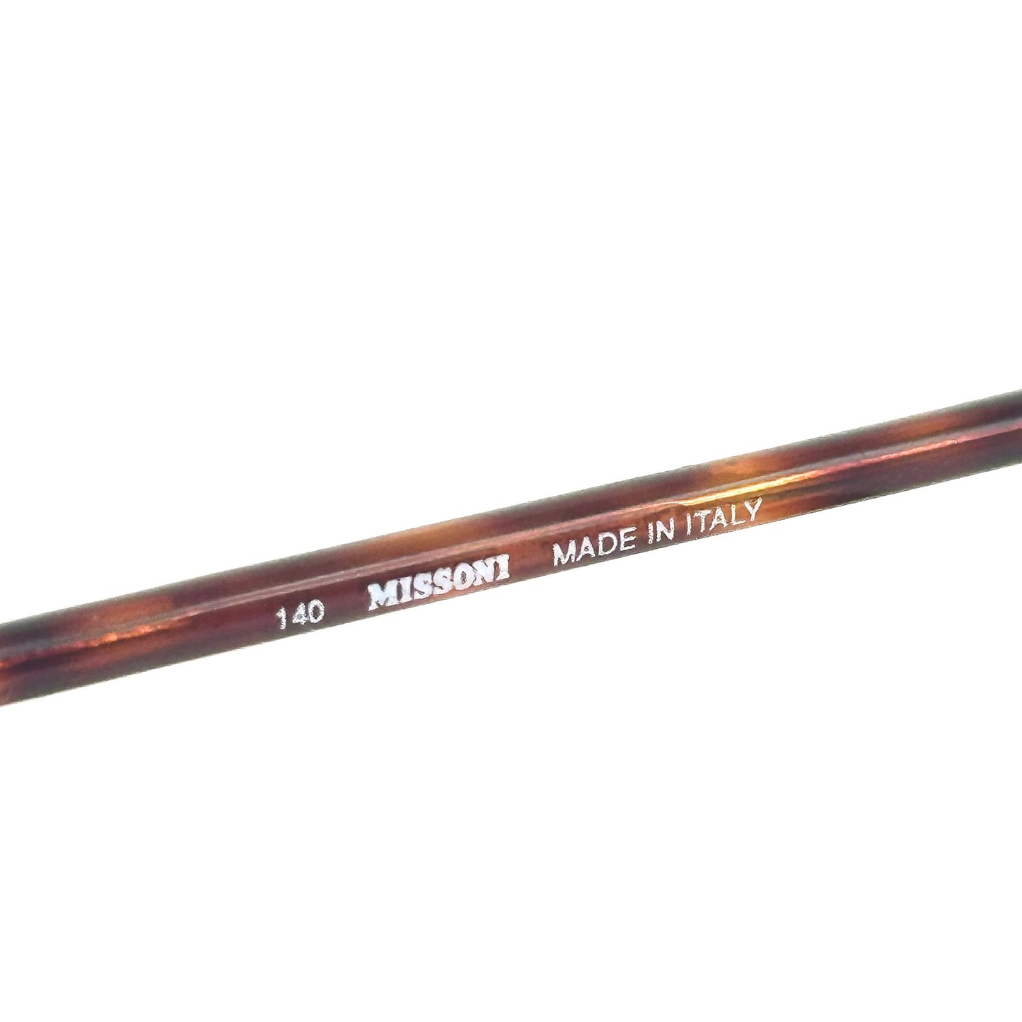 Missoni M388 gold and brown tortoise with stripe details on sides