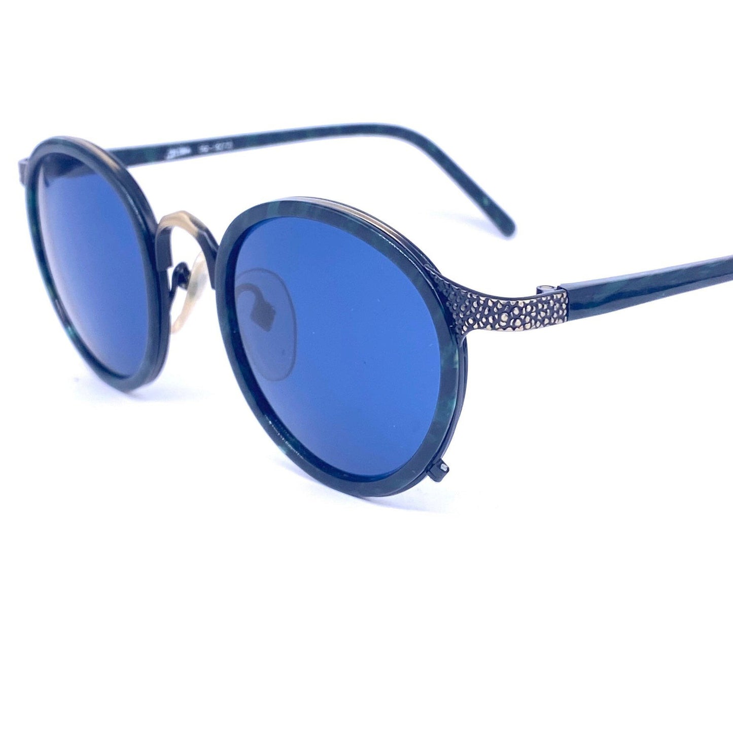 Jean Paul Gaultier 56-9273 dbl rimmed brass/green cello sunglasses, NOS 1980s Japan