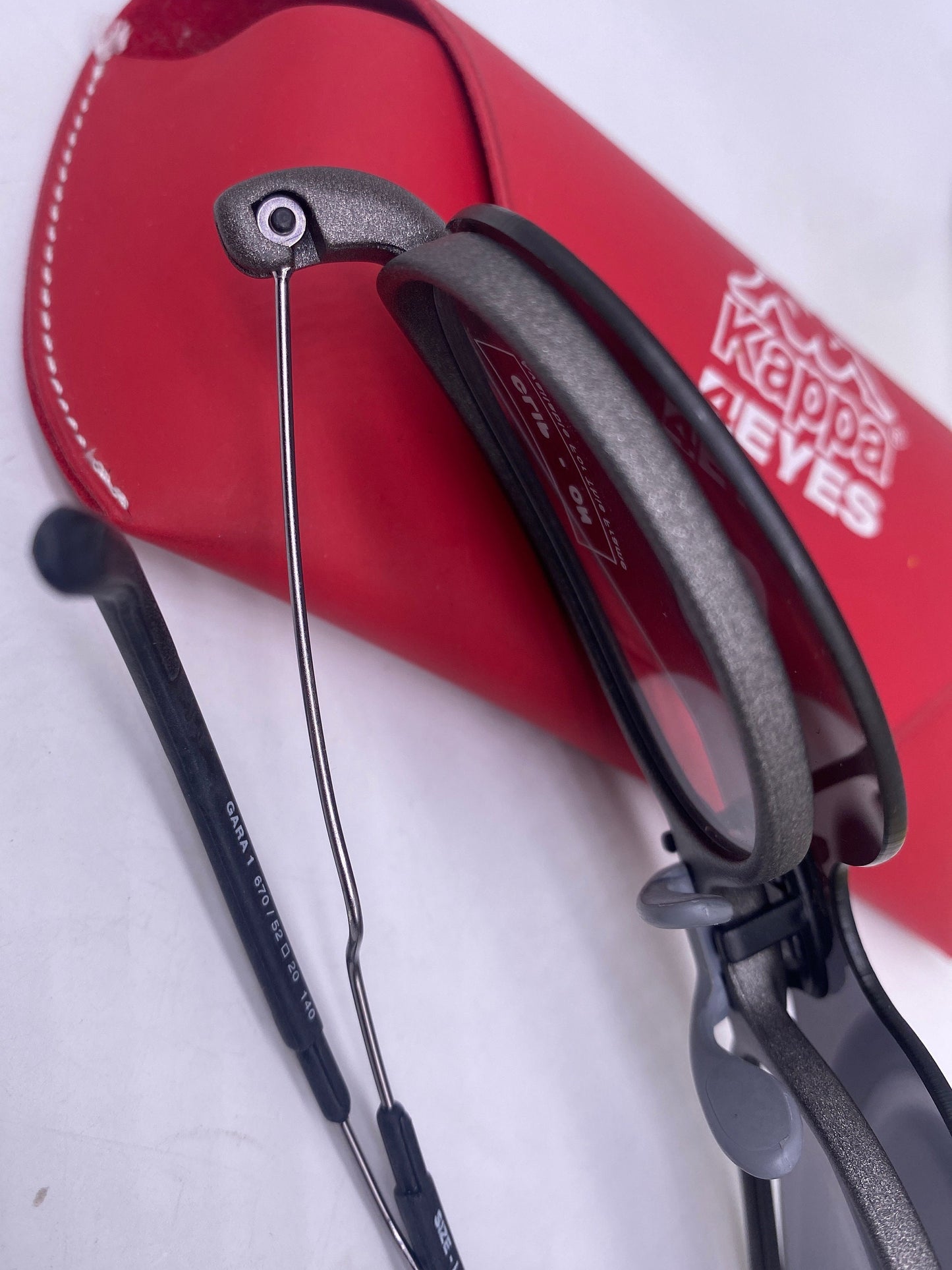 Kappa Gara1 clip-on sport wrap oval sunglasses- eyeglasses frames made in Italy, early 2000 NOS