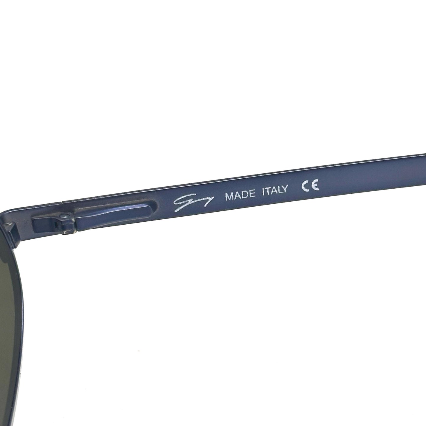 Genny 621-S metallic blue oval sunglasses made in Italy 90s NOS