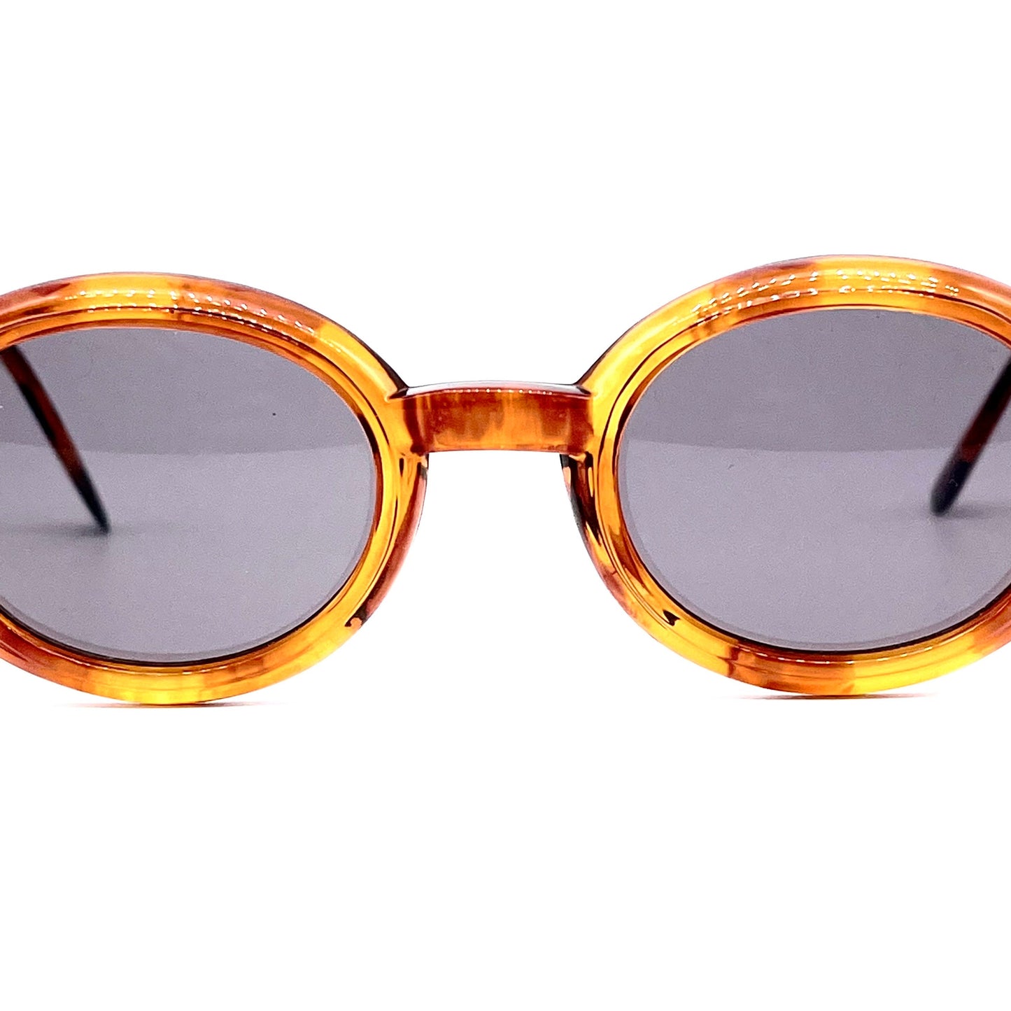 Incognito sunglasses turtle-gold with spring temples , Gaultier style frame, NOS