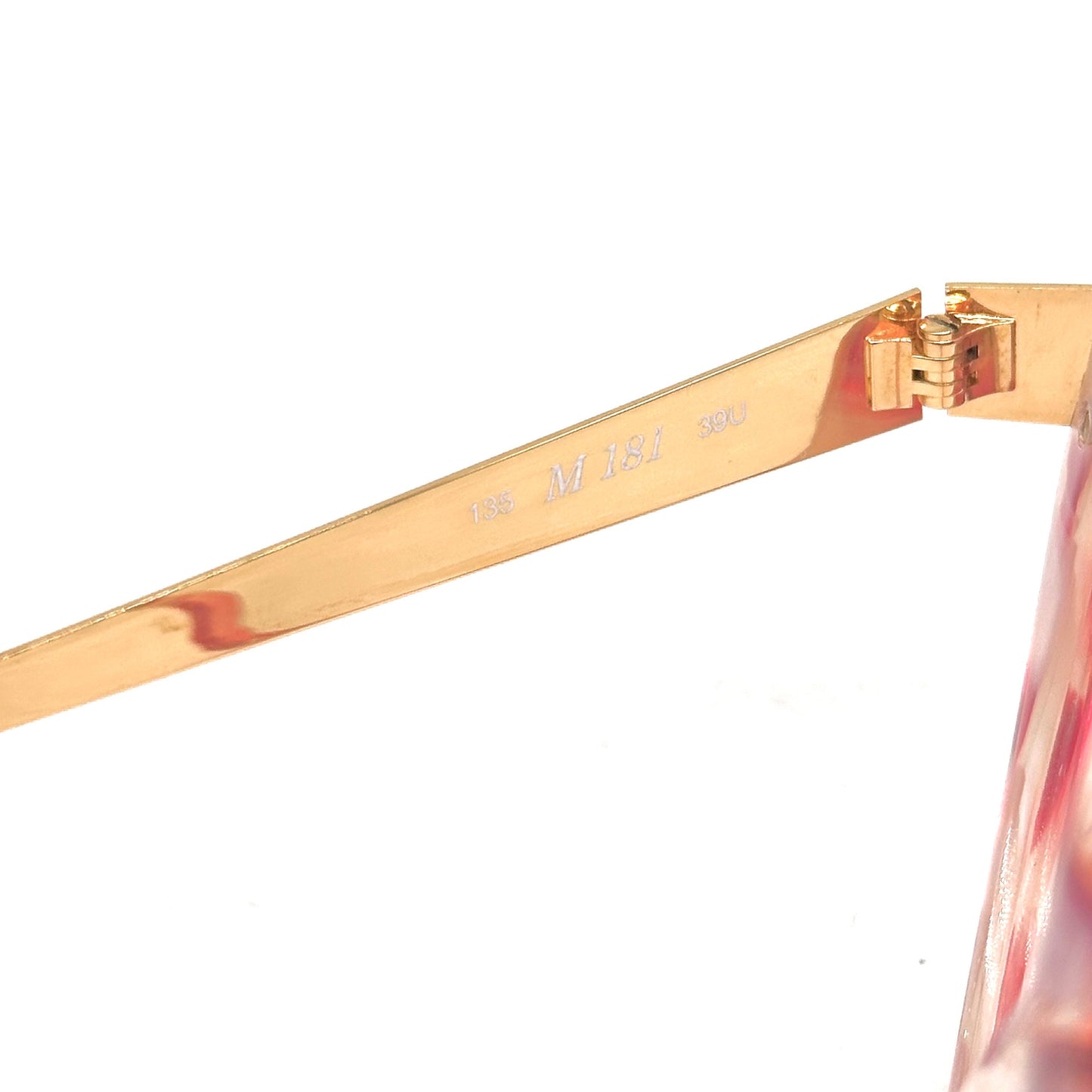 Missoni M181 stunning butterfly red eyeglasses frames w golden temple, 80s NOS made in Italy