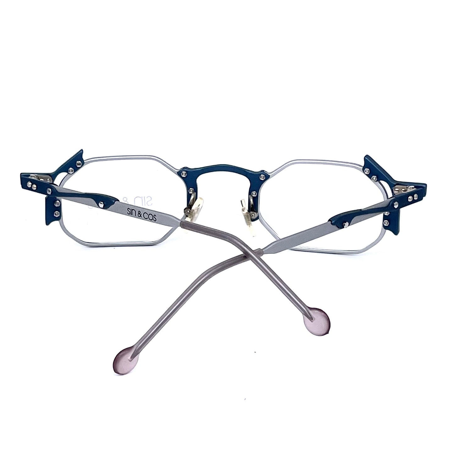 Sin&Cos SC802 esagonal shaped eyeglasses frames NOS 90s Italy