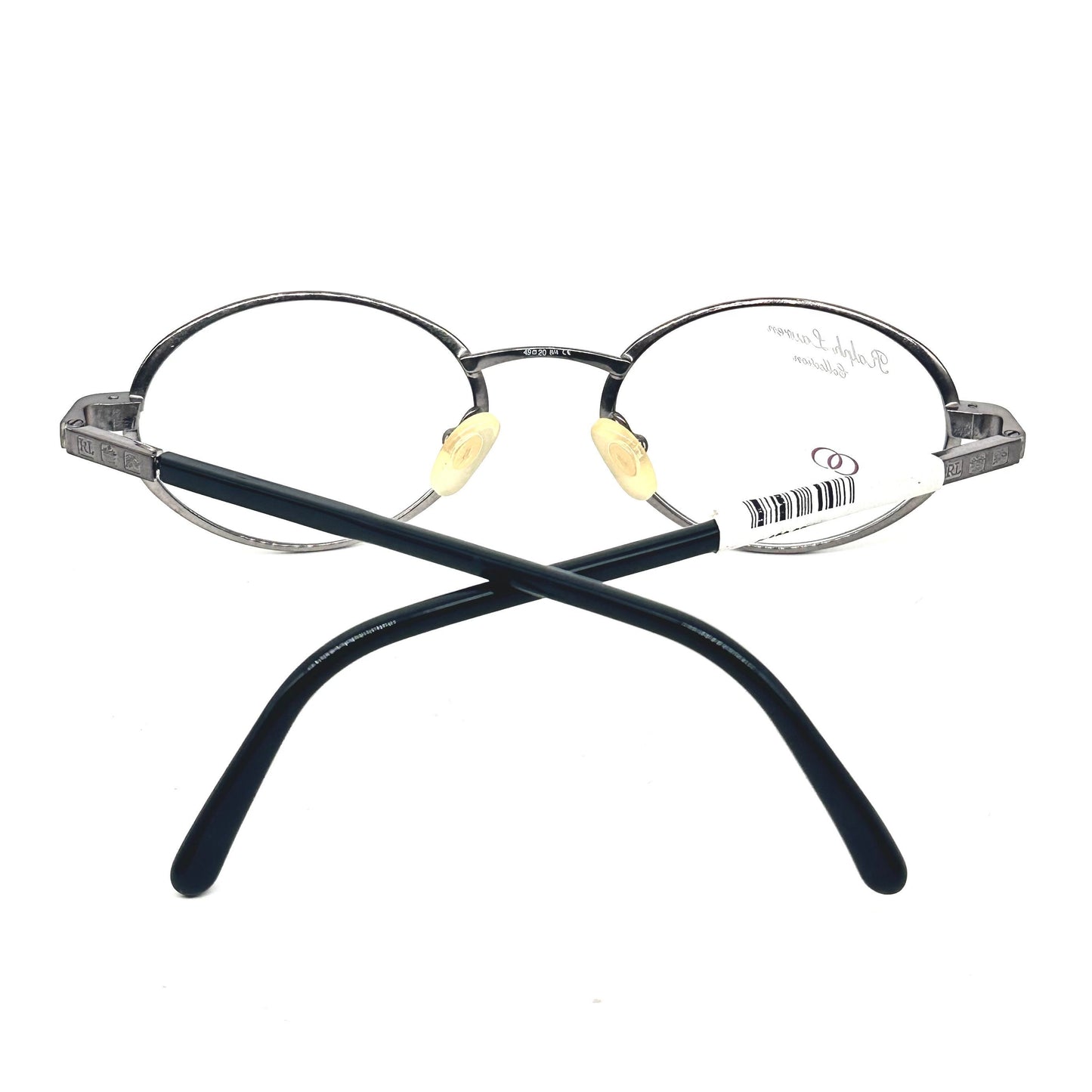 Ralph Lauren 248 silver metal oval eyeglasses made in Italy, 90s NoS