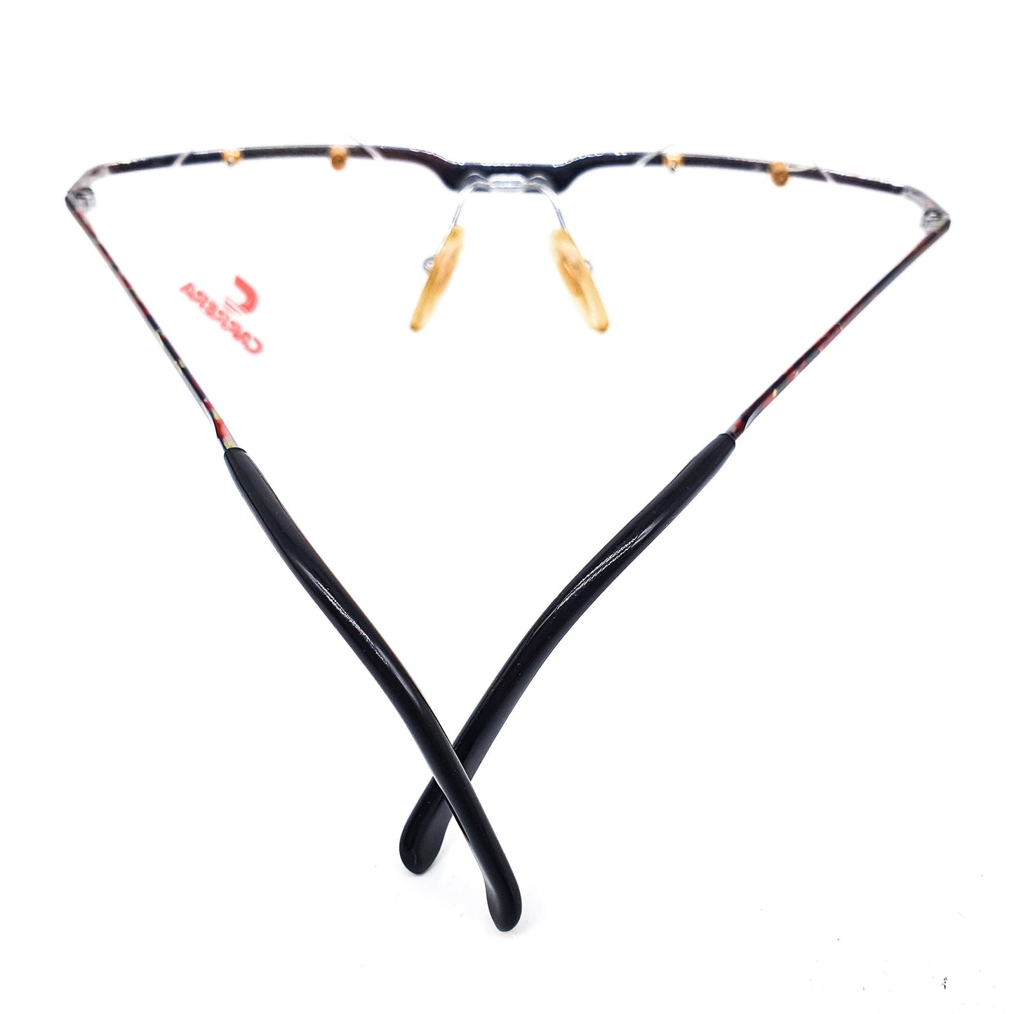 Carrera avant-garde vintage browline rimless oval eyeglasses made in Austria, 1980s NOS in 2 colour options.