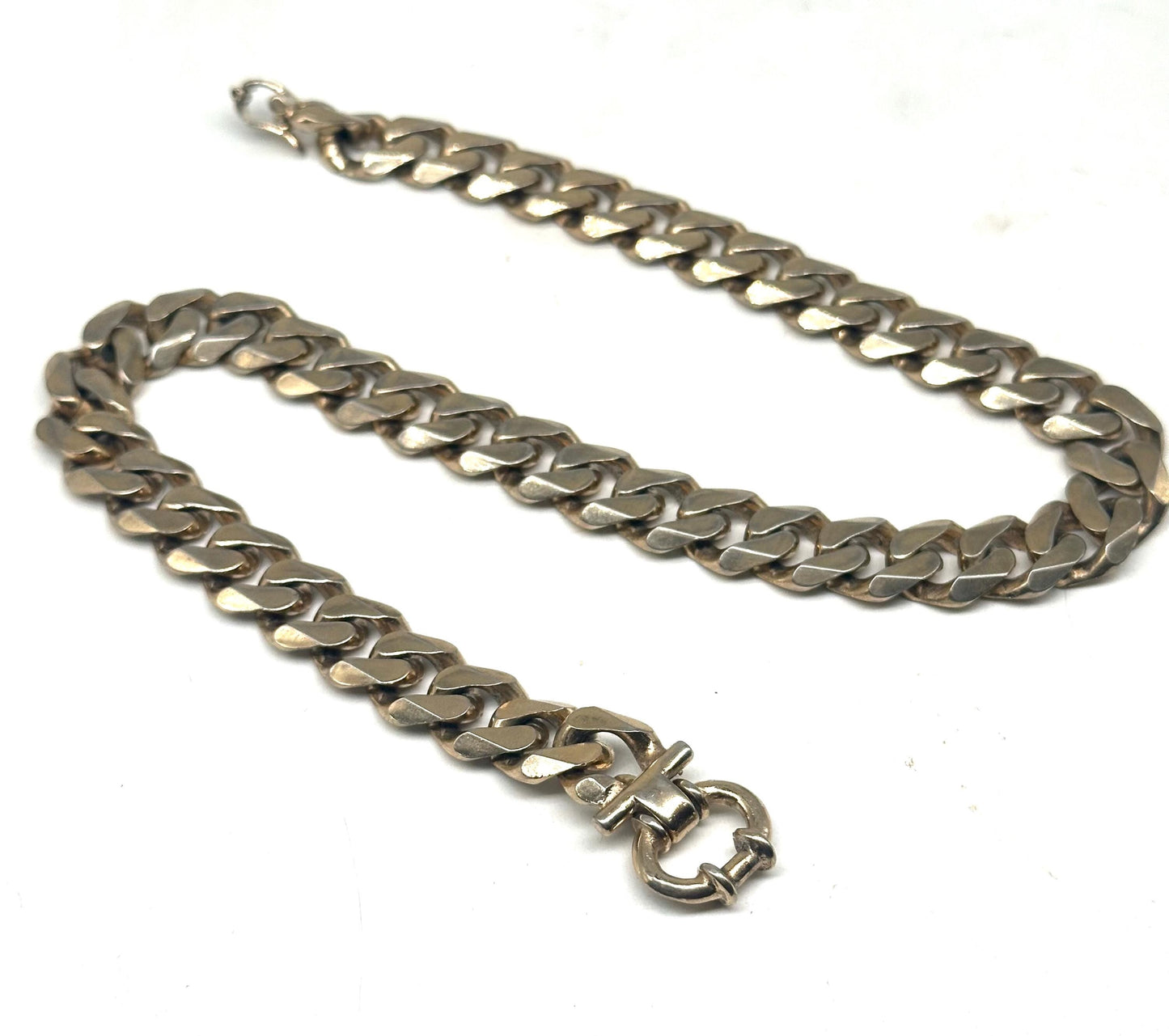 Cascio High fashion jewellery golden Cuban links chain w custom signature closure, very good condition