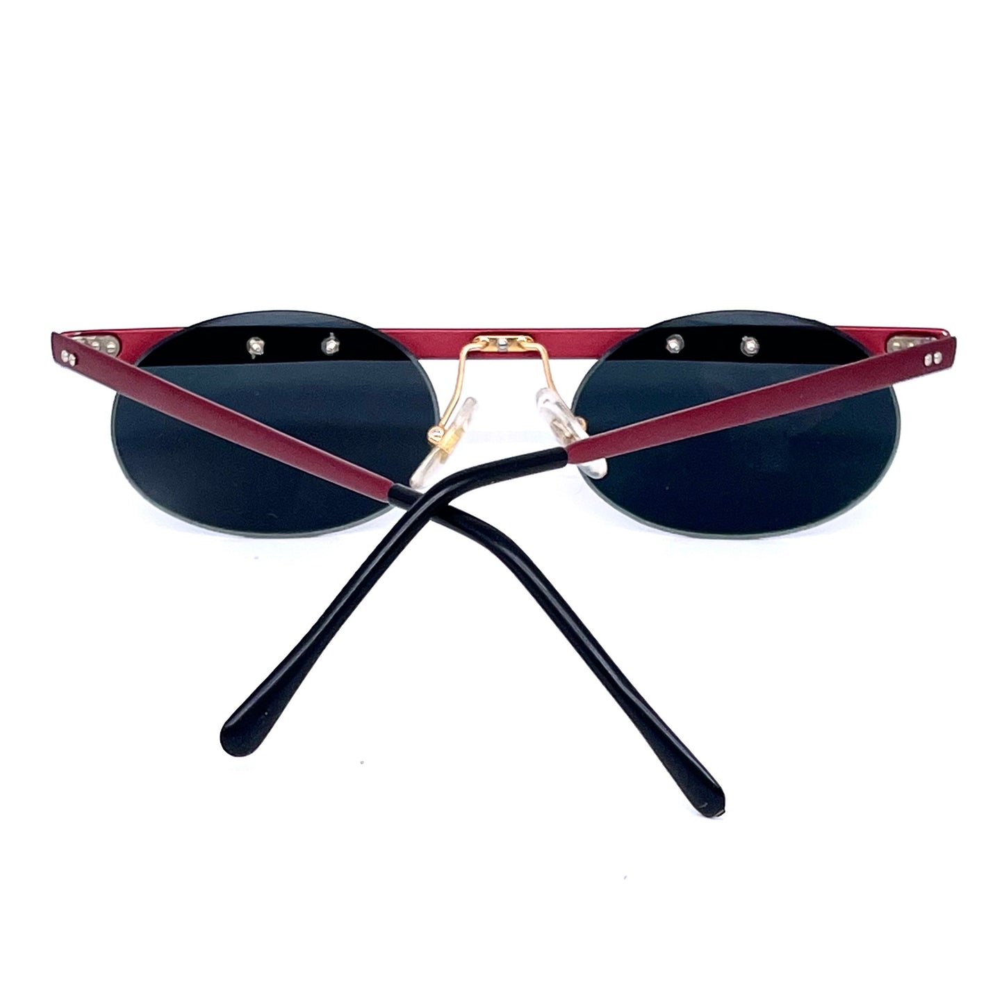 Sin&Cos SC201 avant garde oval rimless sunglasses made in Italy NOS 90s