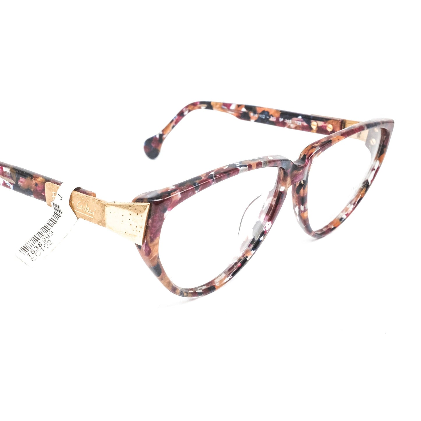 Enrico Coveri 102 310 multicolour cello cateye eyeglasses frames, 1990s NOS Italy