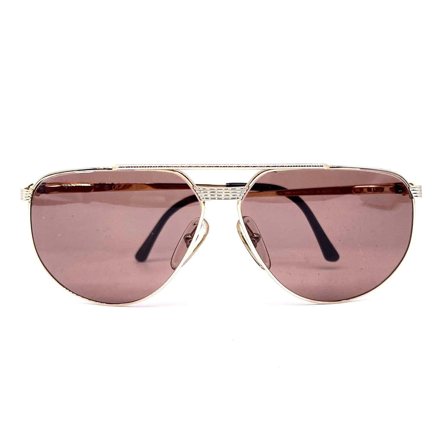 Christian Dior 2752 gold plated aviator sunglasses with rope bridge and frontline NOS 90s