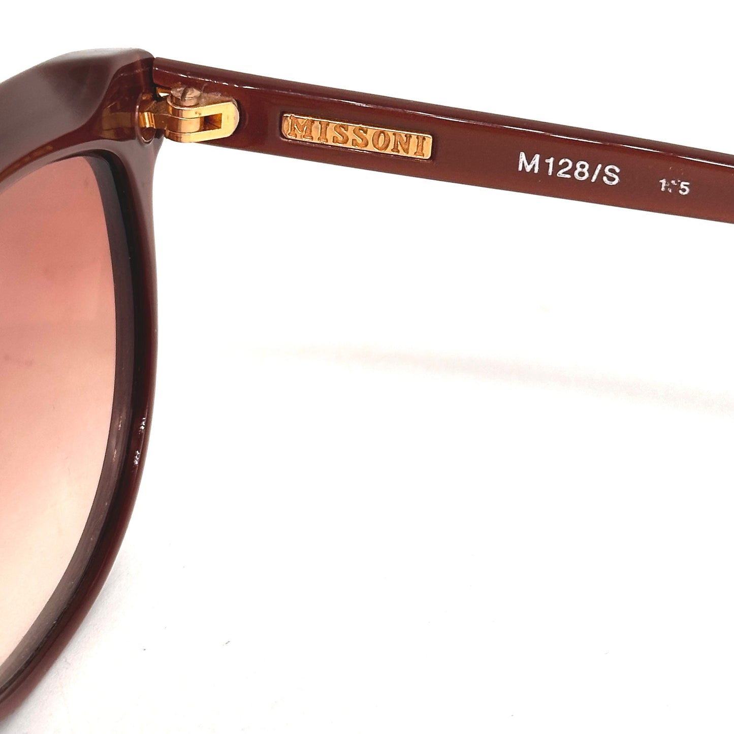 Missoni M128/S brown sunglasses with red textured stripe