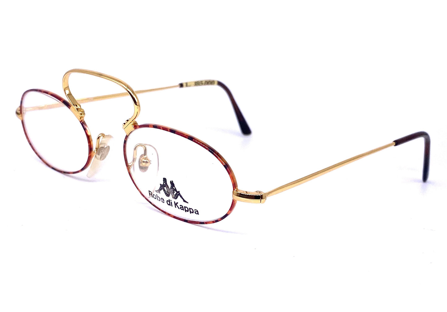Robe di Kappa steampunk/ antique Victorian inspired oval golden reading glasses, NOS 80s Italy