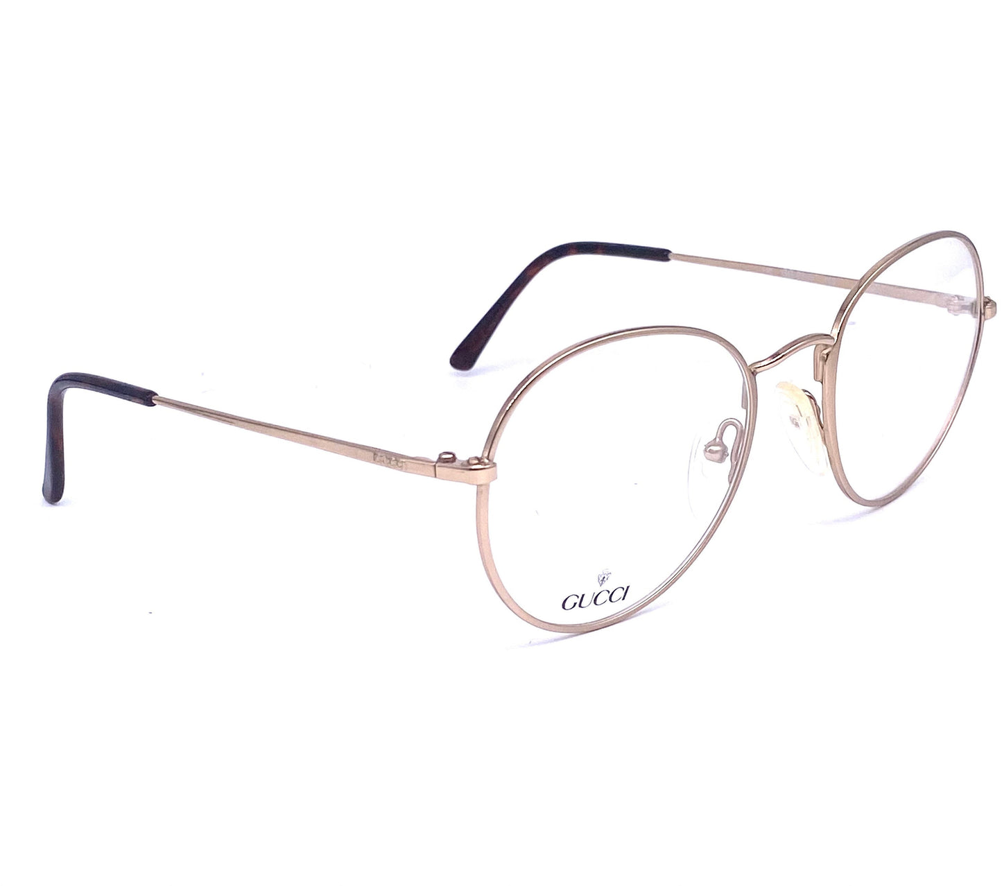 Gucci GG 2245 round golden metal frames coming in full gold or tortoise/gold colors, NOS 90s