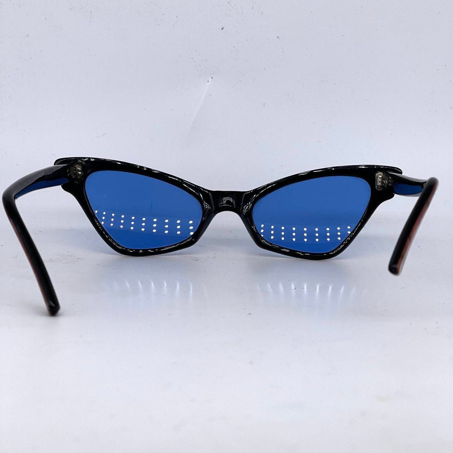 Errebi vintage glasses made in 50s oval grey acetated and blue lenses