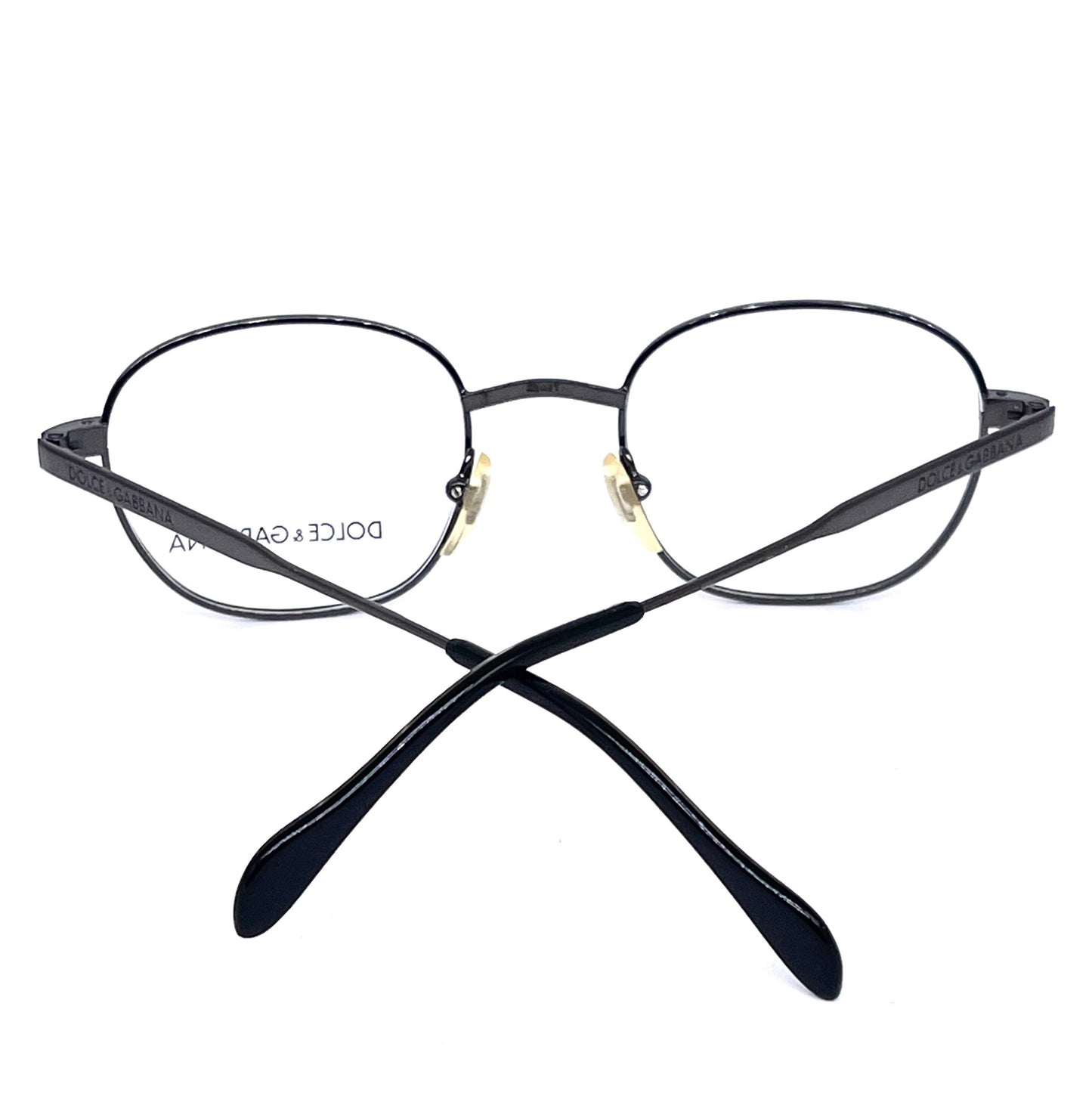 Dolce & Gabbana 310 square black metal eyeglasses frames made in Italy NOS 80s