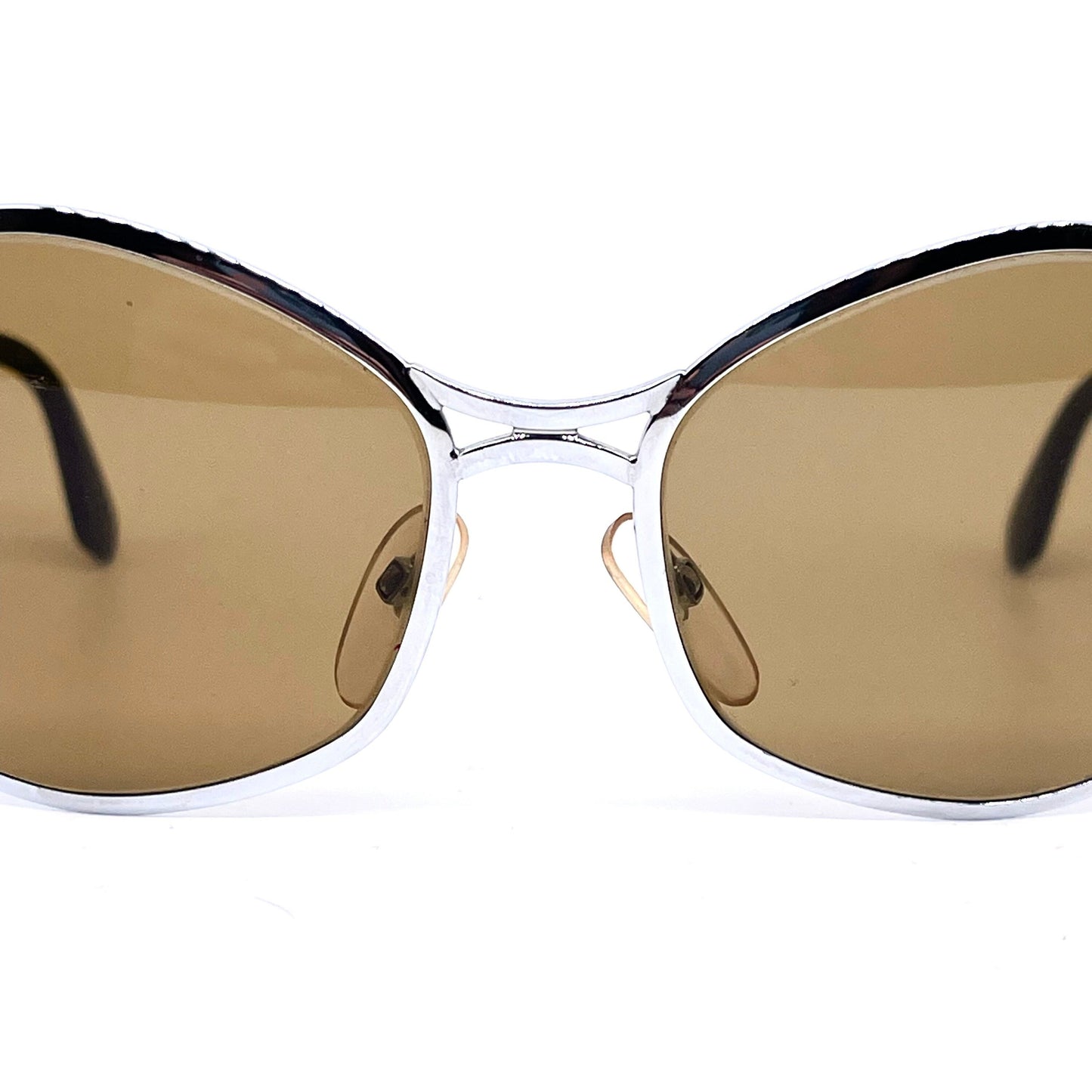 Rodenstock Cervinia 130 Miles Davis’ 70s oversized funky silver metal sunglasses, NOS