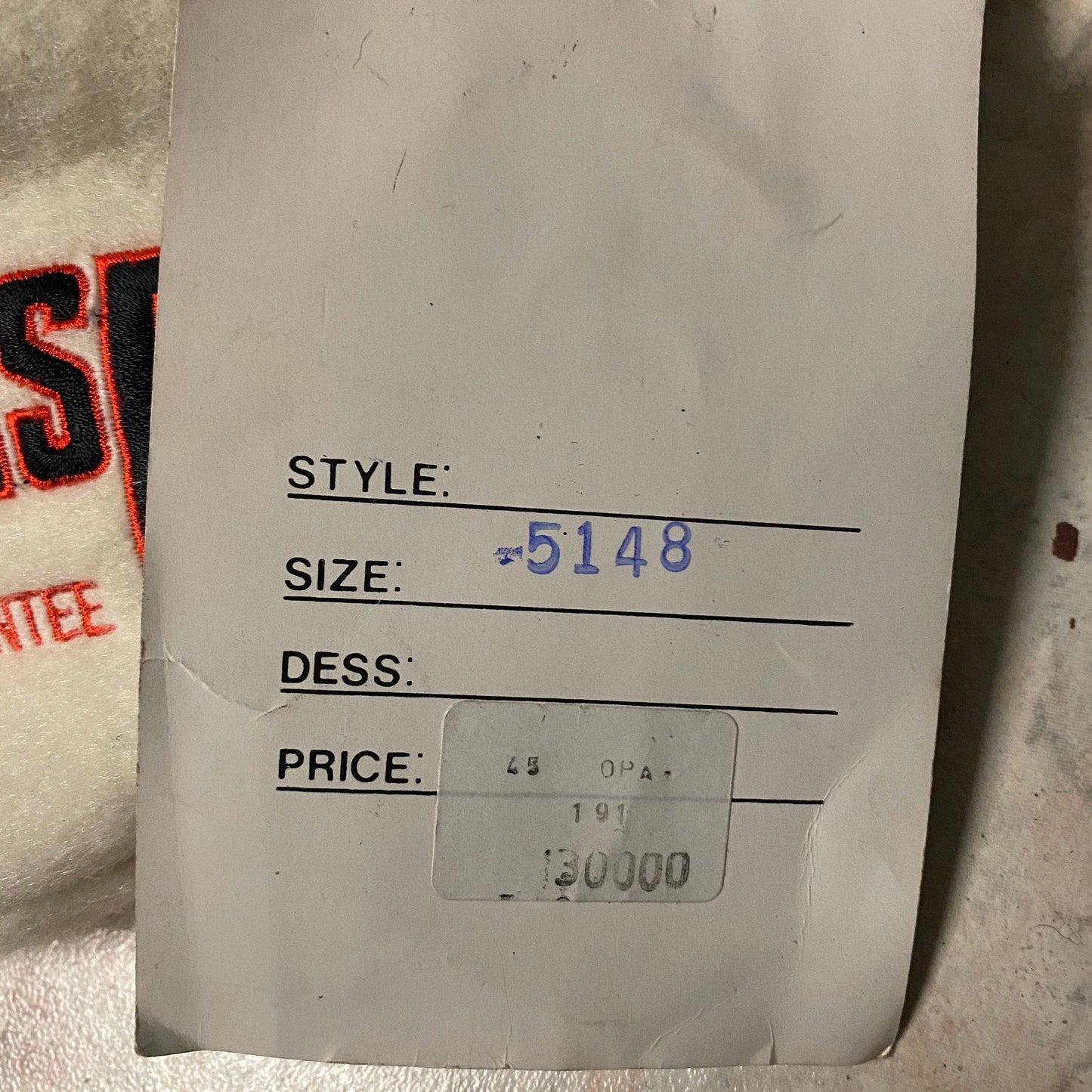 Converse marsupio in felpa bianca con logo ricamato, new old stock anni '90 disponibili 2 pezzi