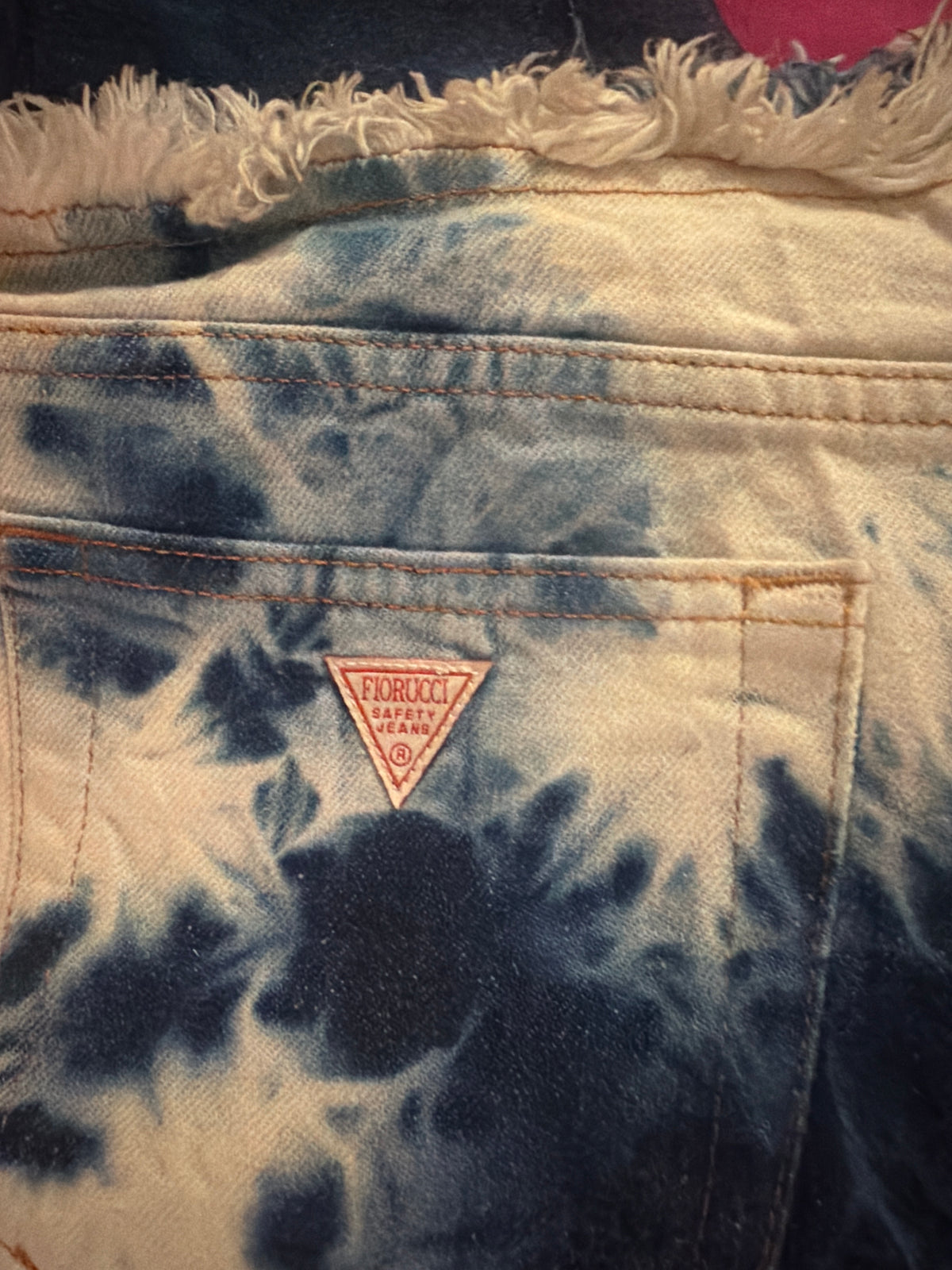 Fiorucci Safety Flared low waist tie-Dye jeans, NOS 90s, sz 30,32 available