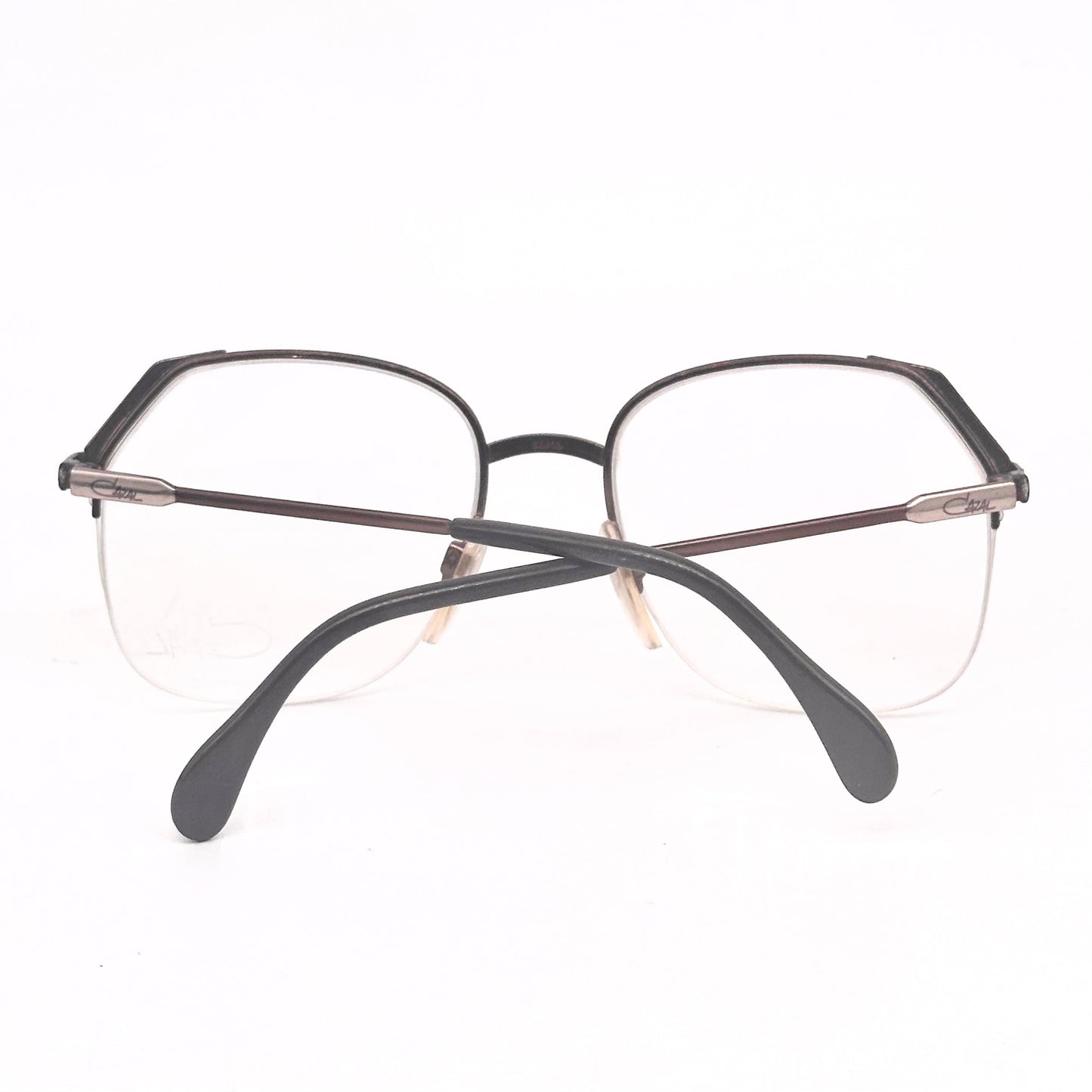 Cazal 215 square half rim copper metal eyeglasses made in W Germany, NOS 80s
