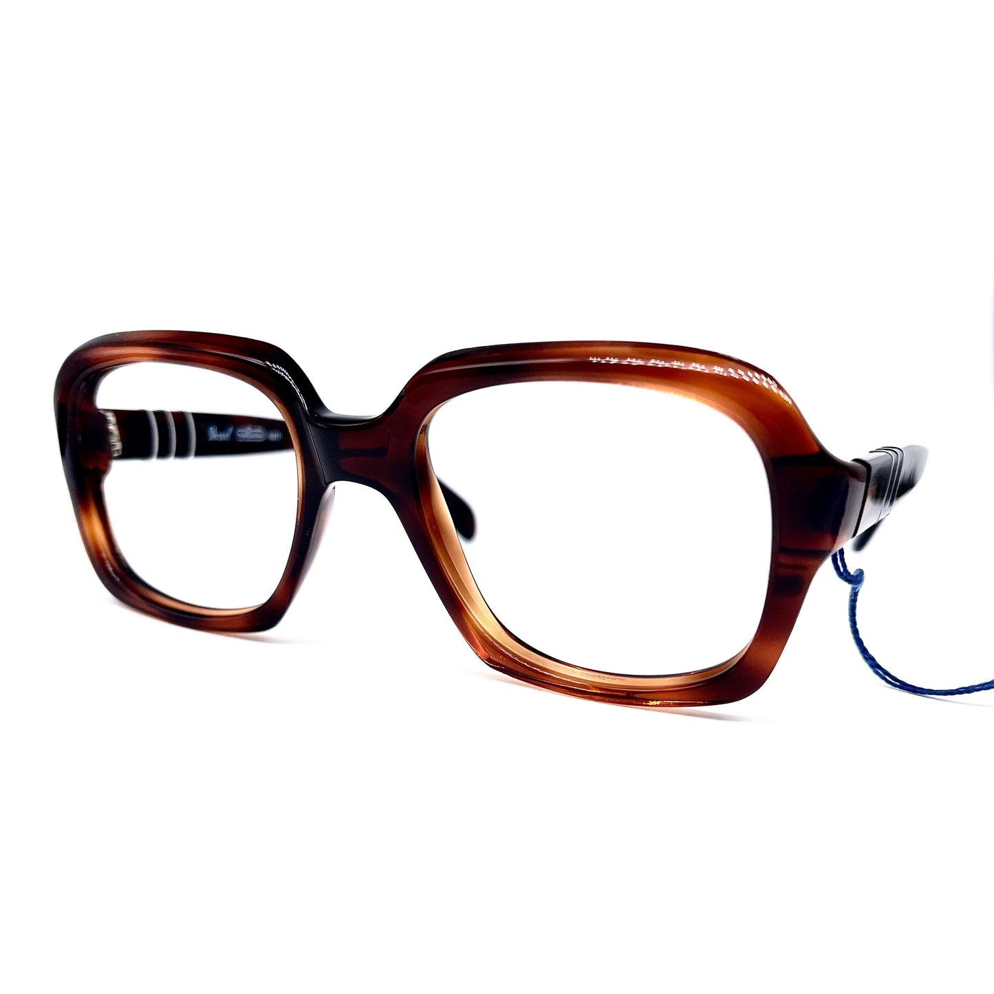 Persol Ratti NOS 1960s square thick tortoise eyeglasses frames hand Made in Italy