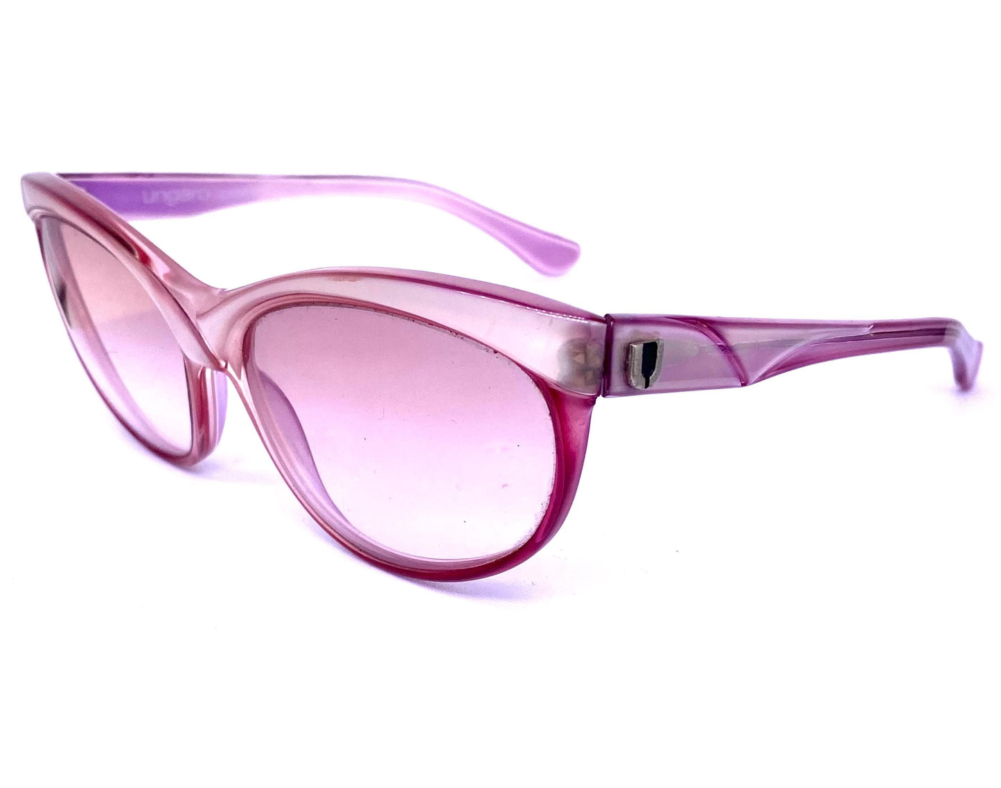Ungaro Paris gorgeous rose/ pearl cateye sunglasses made in France, 1980s NOS