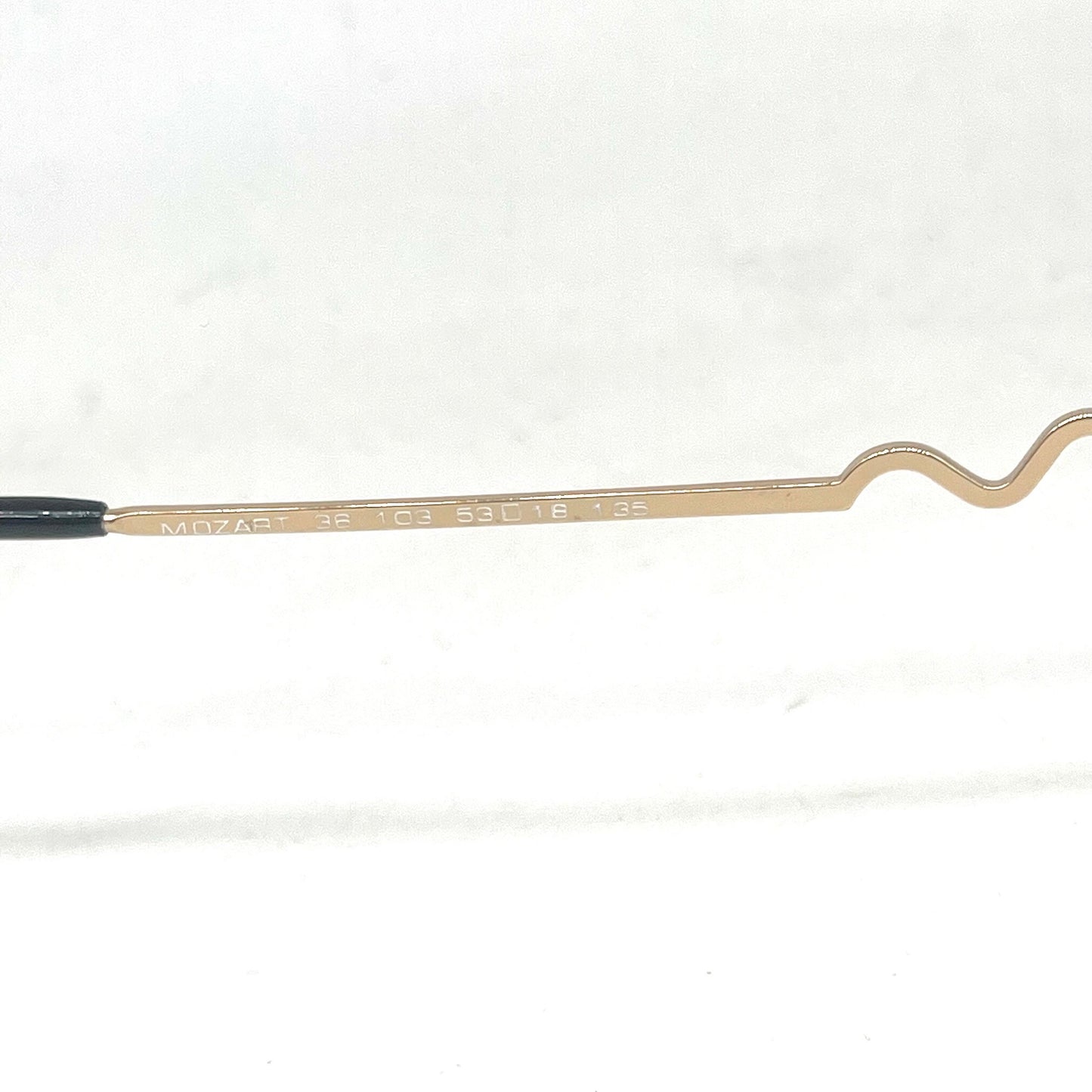 Neostyle Mozart modernist rimless eyeglasses gold/ multicolor enamel, NOs 80s