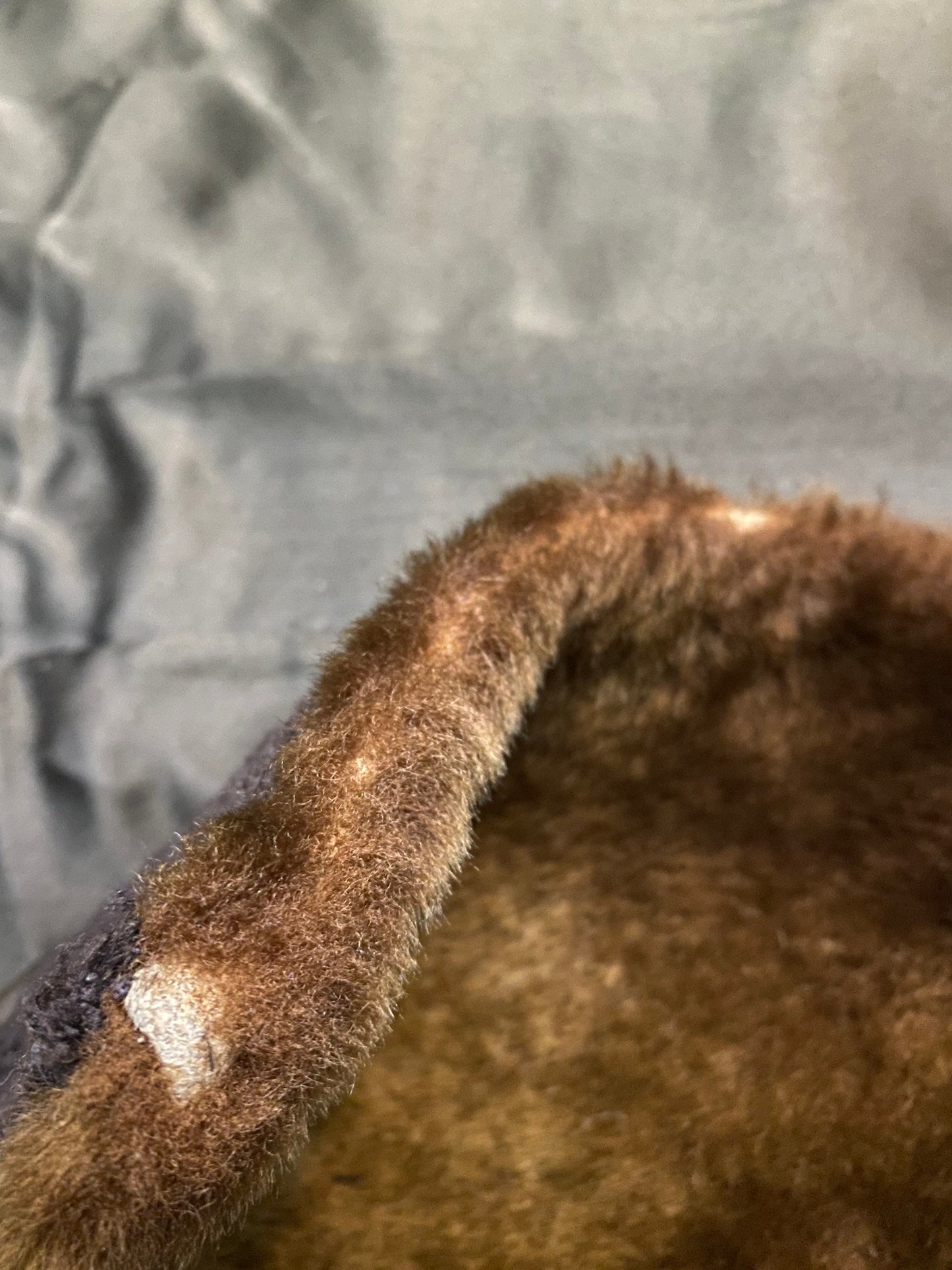 Pure 1970 Real fur coat w Knitted wool sleeves, interesting pattern, Great condition