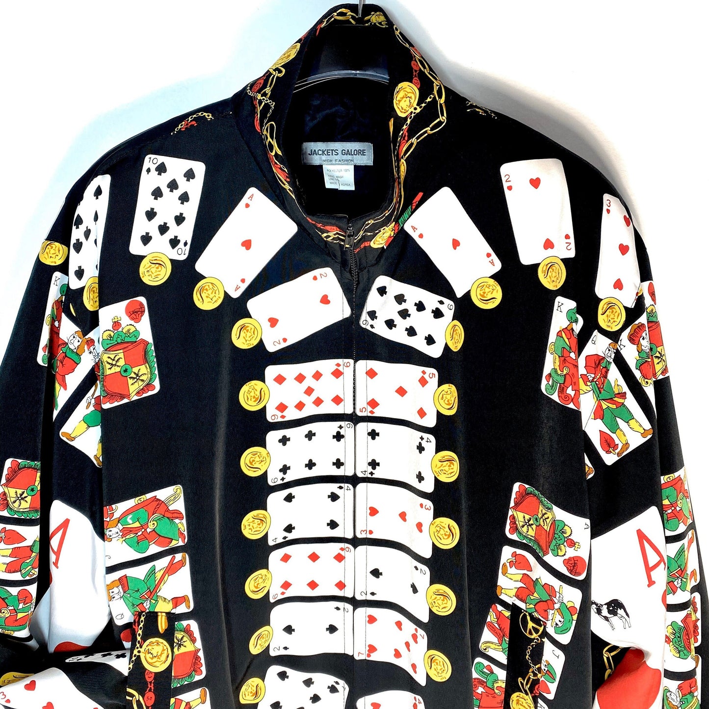 Outstanding Cards & Coins baroque windbreaker jacket, 90s mint condition