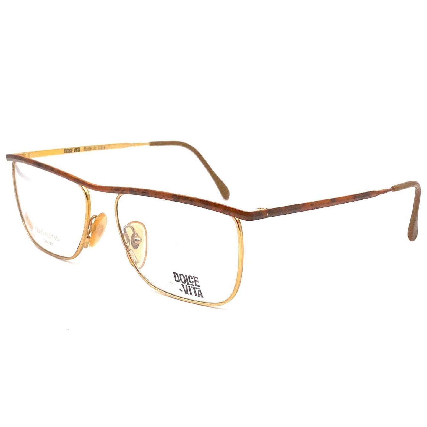 Dolcevita by casanova vintage square 24k gold frames, nos 80s