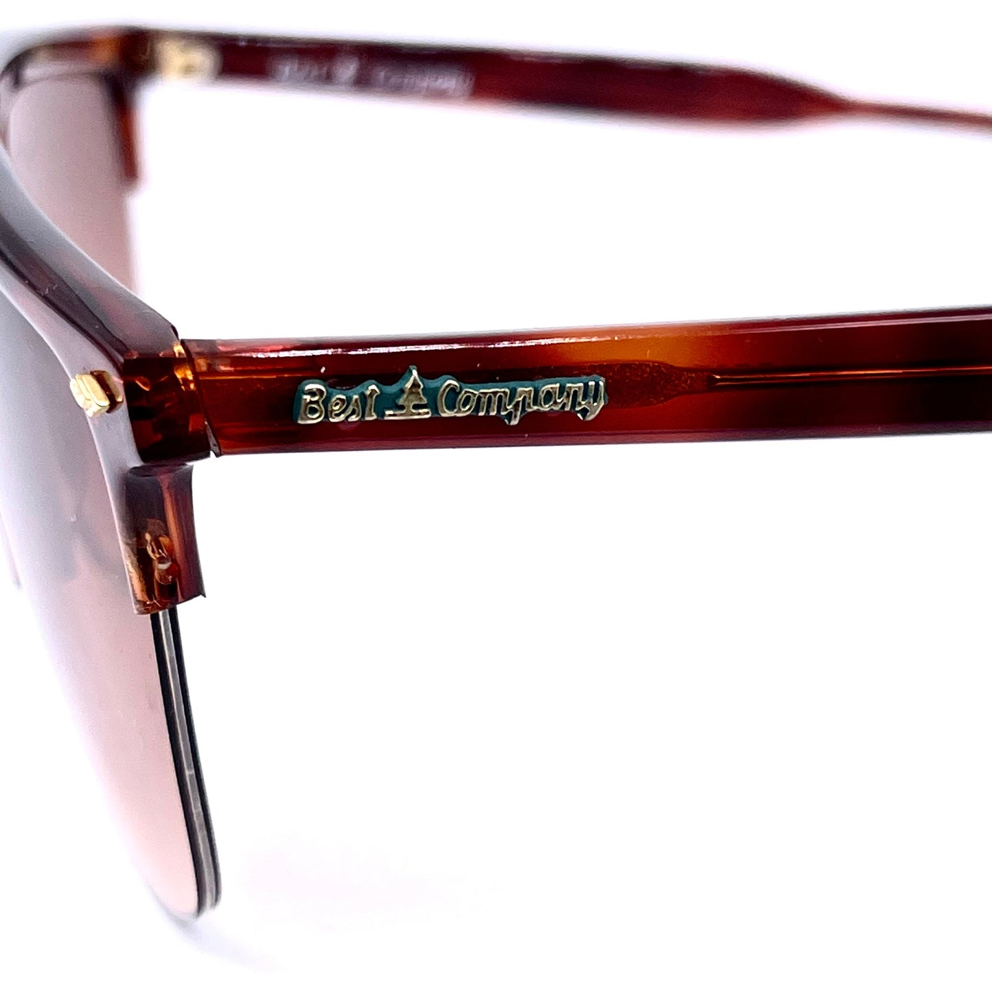 Best Company tortoise square shield sunglasses NOS 80s Italy