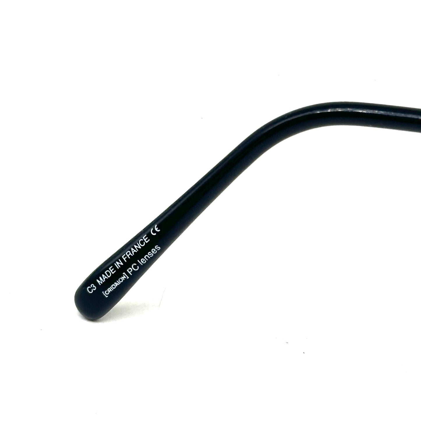 Karl Lagerfeld 4124 01 black oval steampunk sunglasses intertwined temples 1990s, NOS