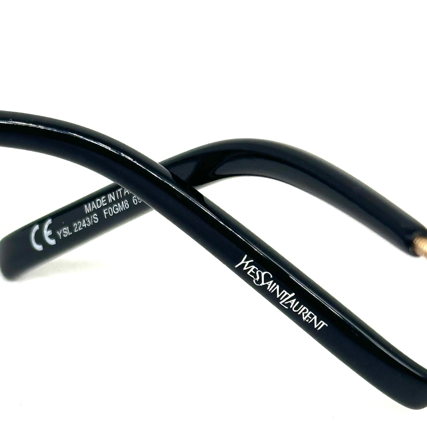 YSL Saint Laurent 2243/S cool wrap modernist sunglasses avant garde design, NoS 90s