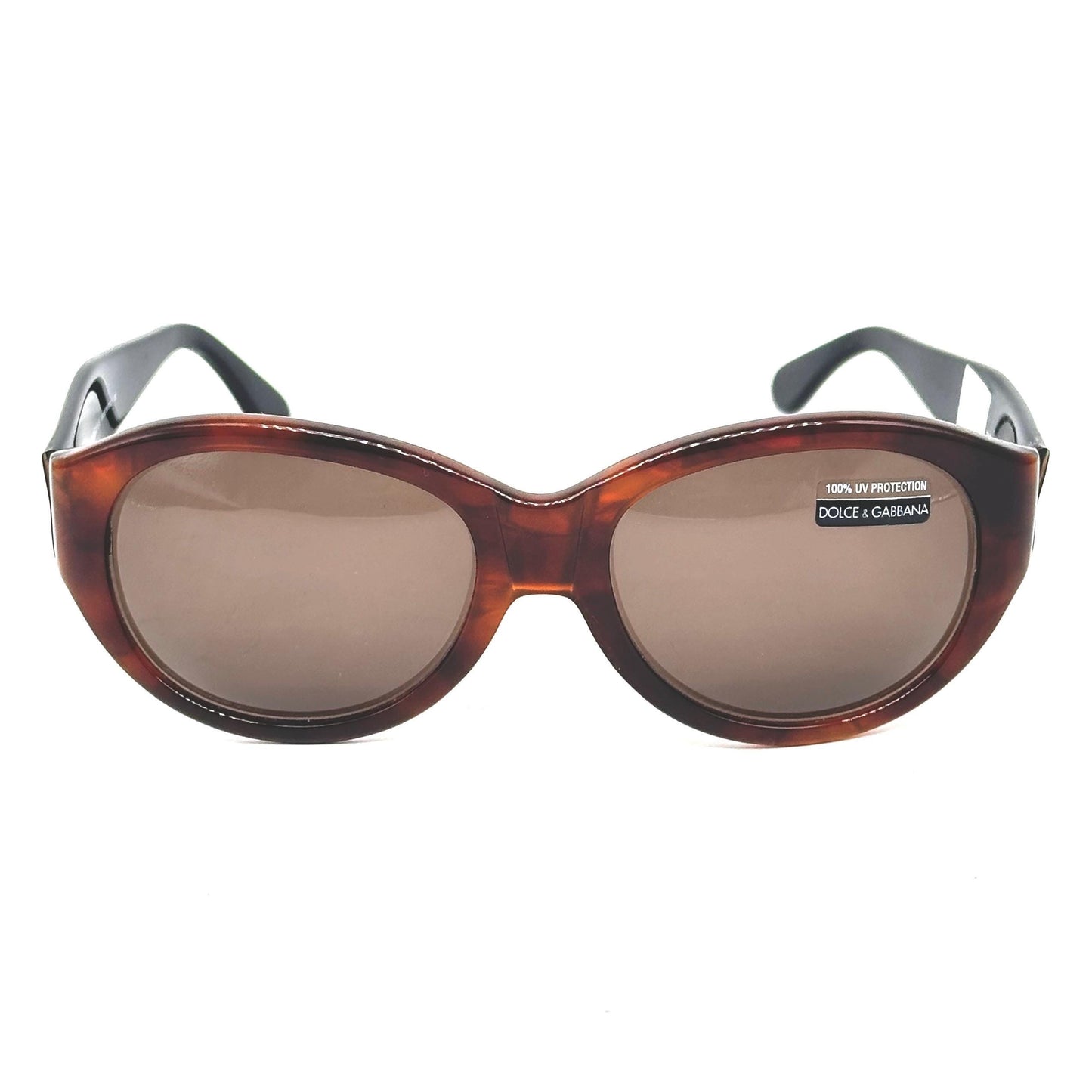 Dolce & Gabbana 511s brown marble oval fly sunglasses brown lenses 90s NoS