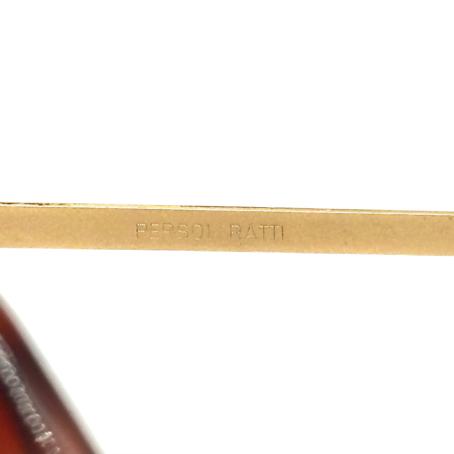 Persol Ratti 09185 tortoise drop shaped frames w adorned golden metal temples, 1980s NOs Italy