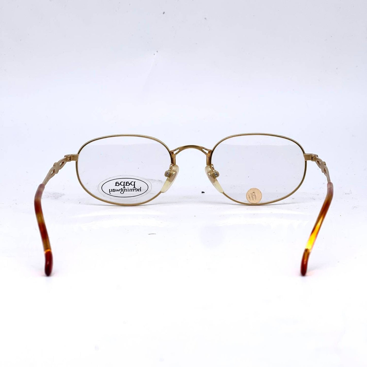 Papa Hemingway glasses Classic size golden oval brillant metal frames