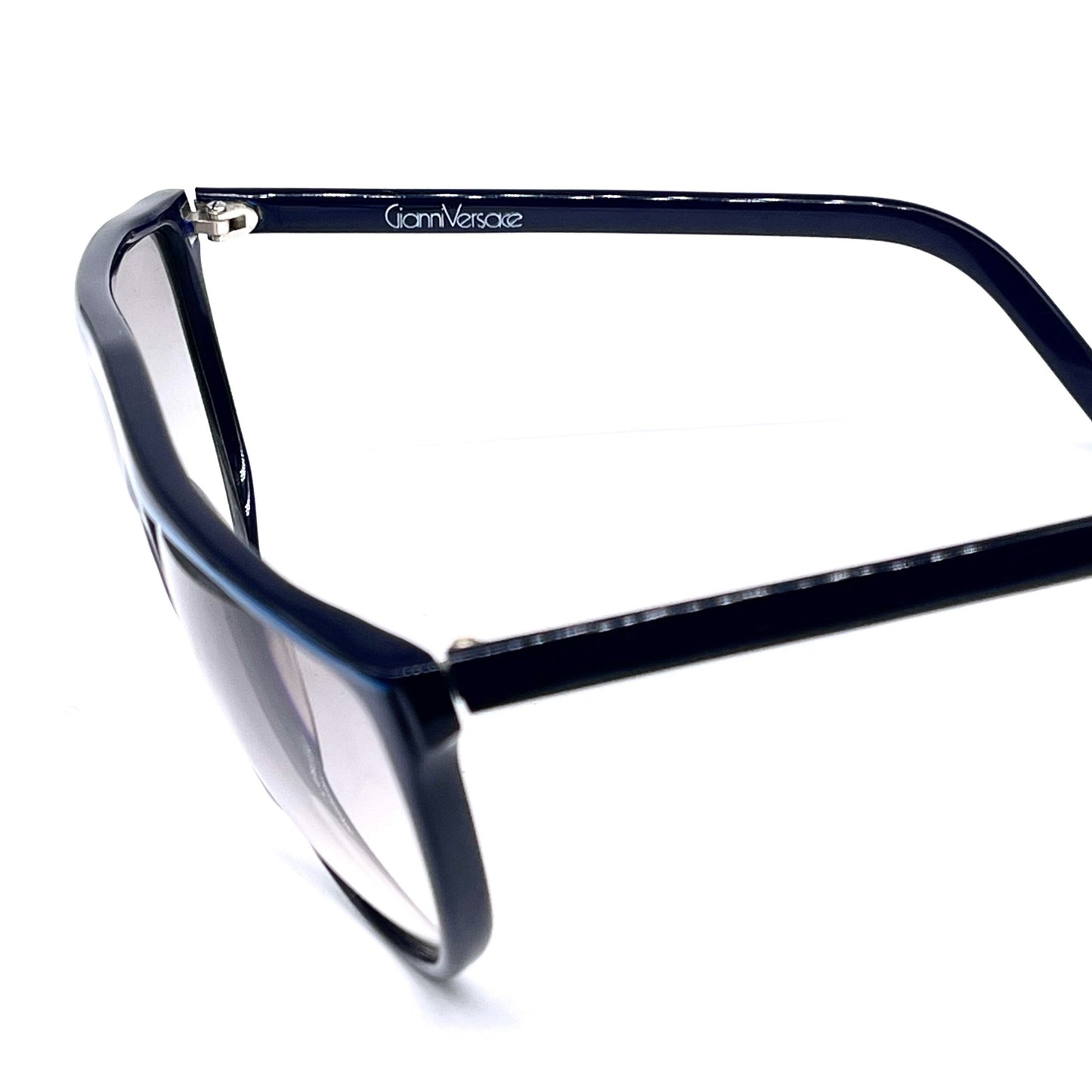 Gianni Versace deep blue oversized wrap sunglsses made in Italy, 80s NOS