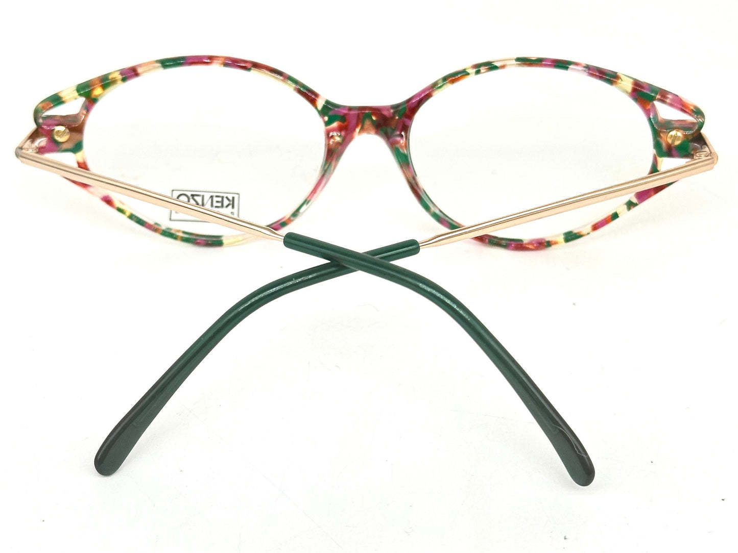 Kenzo Pompei K157 eyeglasses frames in a colorful speckled cello,80s hand made France