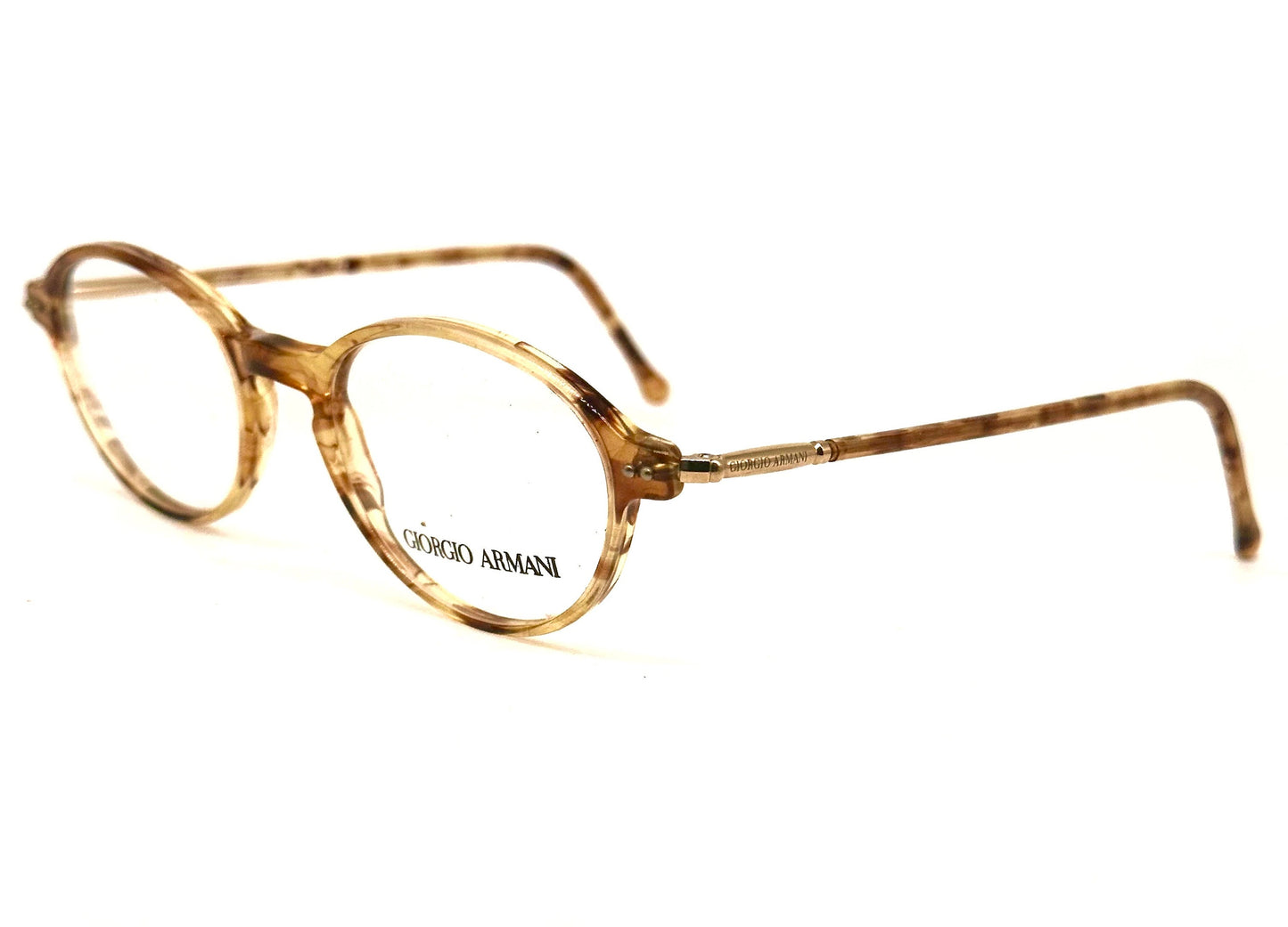 Giorgio Armani 357 oval tortoise keyhole bridge eyeglasses , NOS 90s Italy
