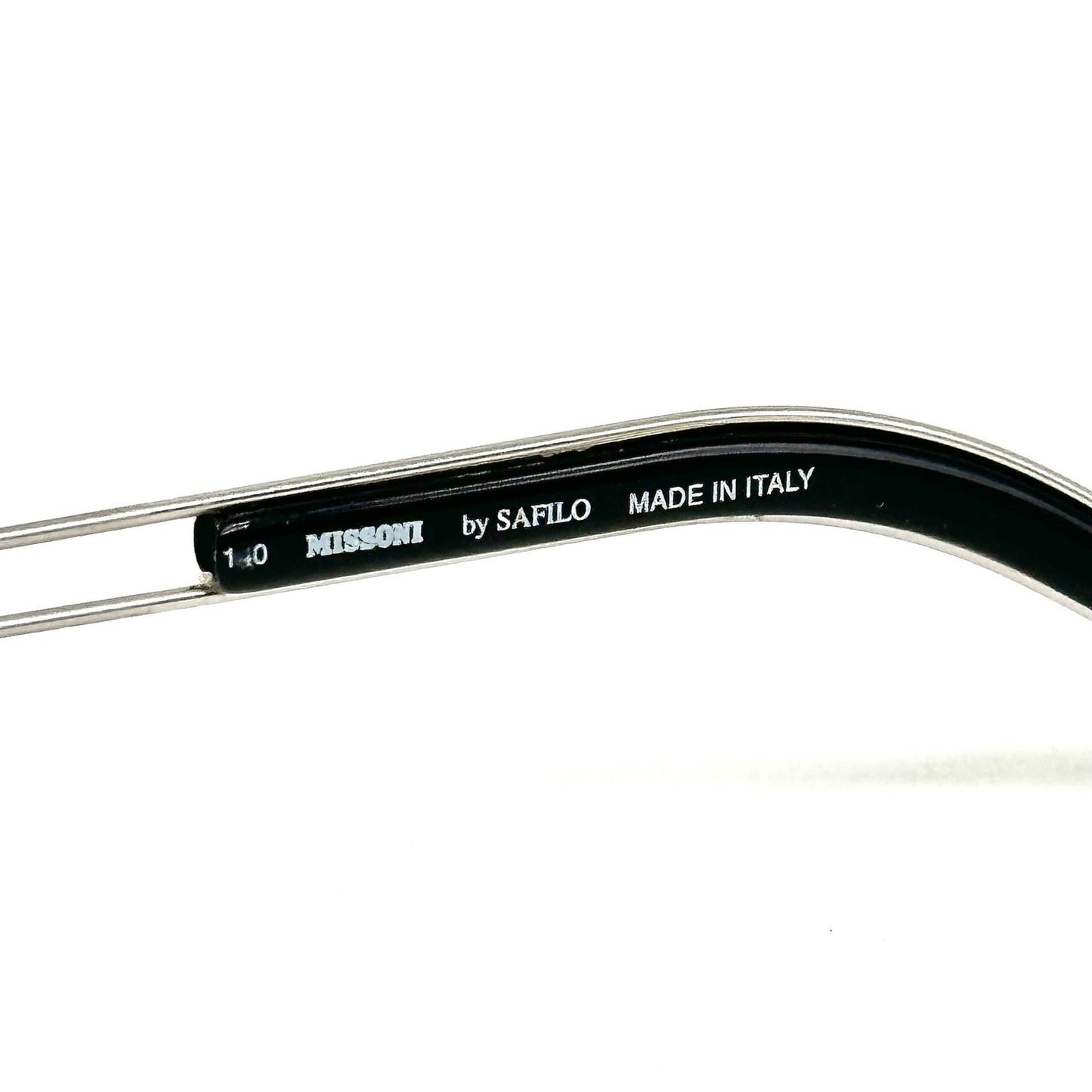 Missoni M445 silver eyeglasses sleek metal flat oval frames made in Italy 80sNOs