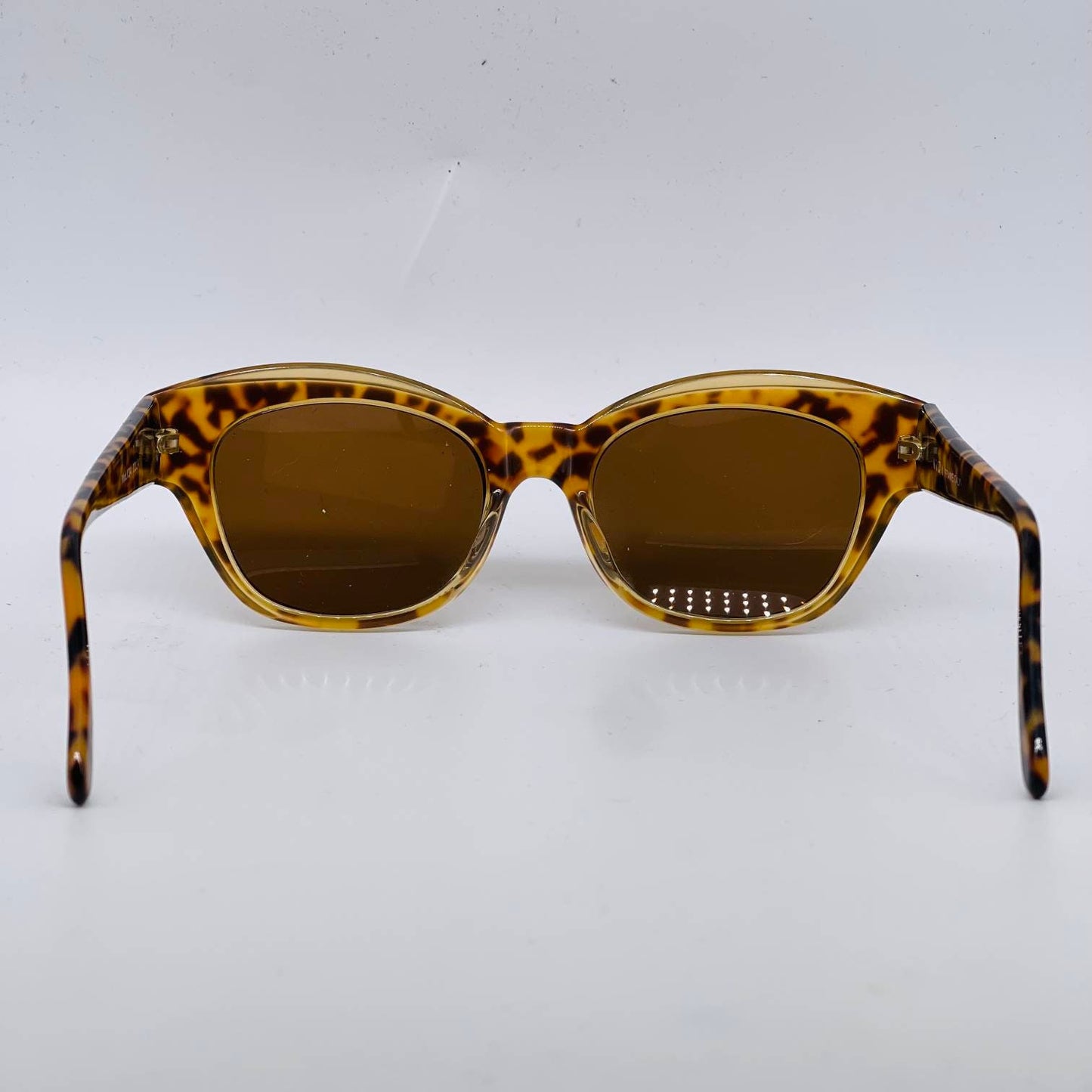 Krizia K34 wonderful thick tortoise cateye sunglasses hand crafted in Italy, 80s NOS