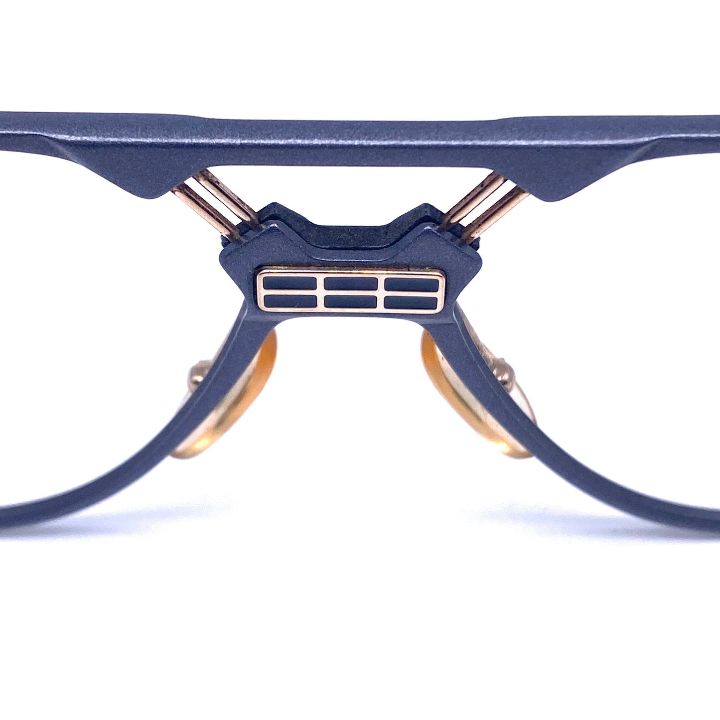 Ferrari F23 vintage titanium aviator eyeglasses/ sunglasses frames with golden details, NOS 80s
